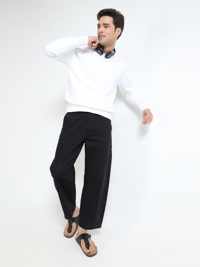 Men Black Baggy Fit Pants