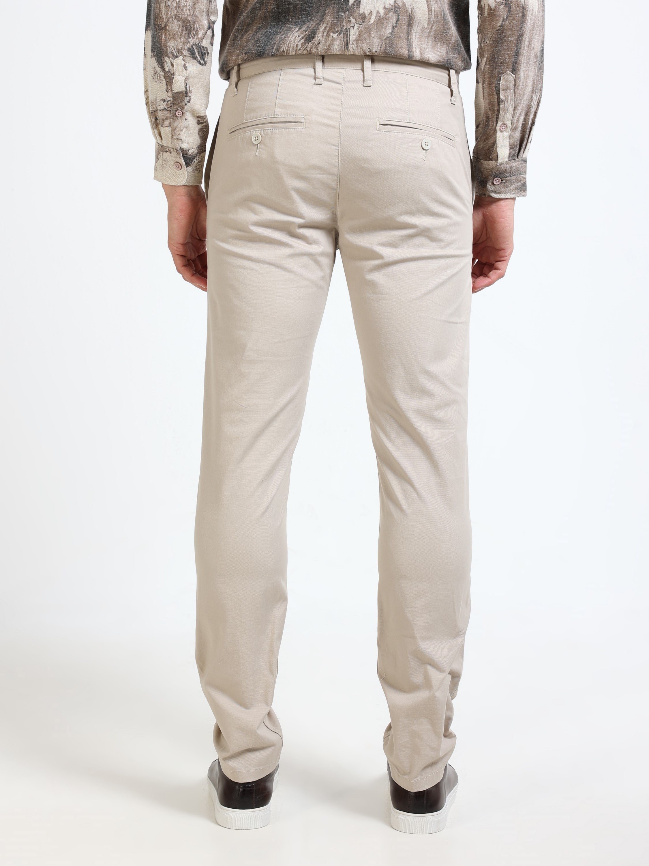 Men Beige Slim Fit Pant