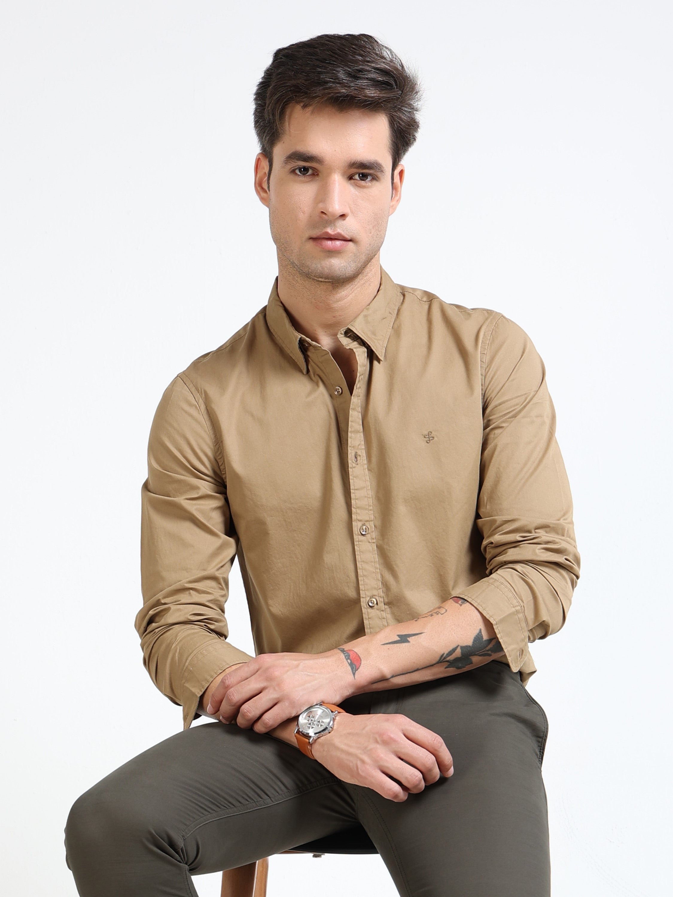 Men Green Slim Fit Pant