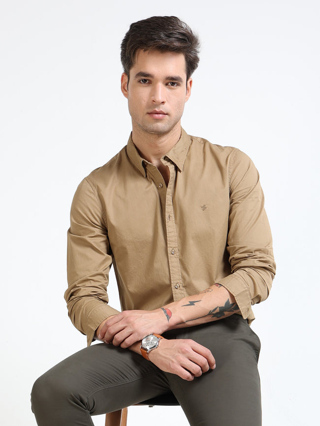 Men Green Slim Fit Pant
