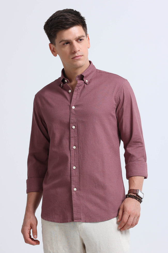 Men Pink Button-Down Shirt