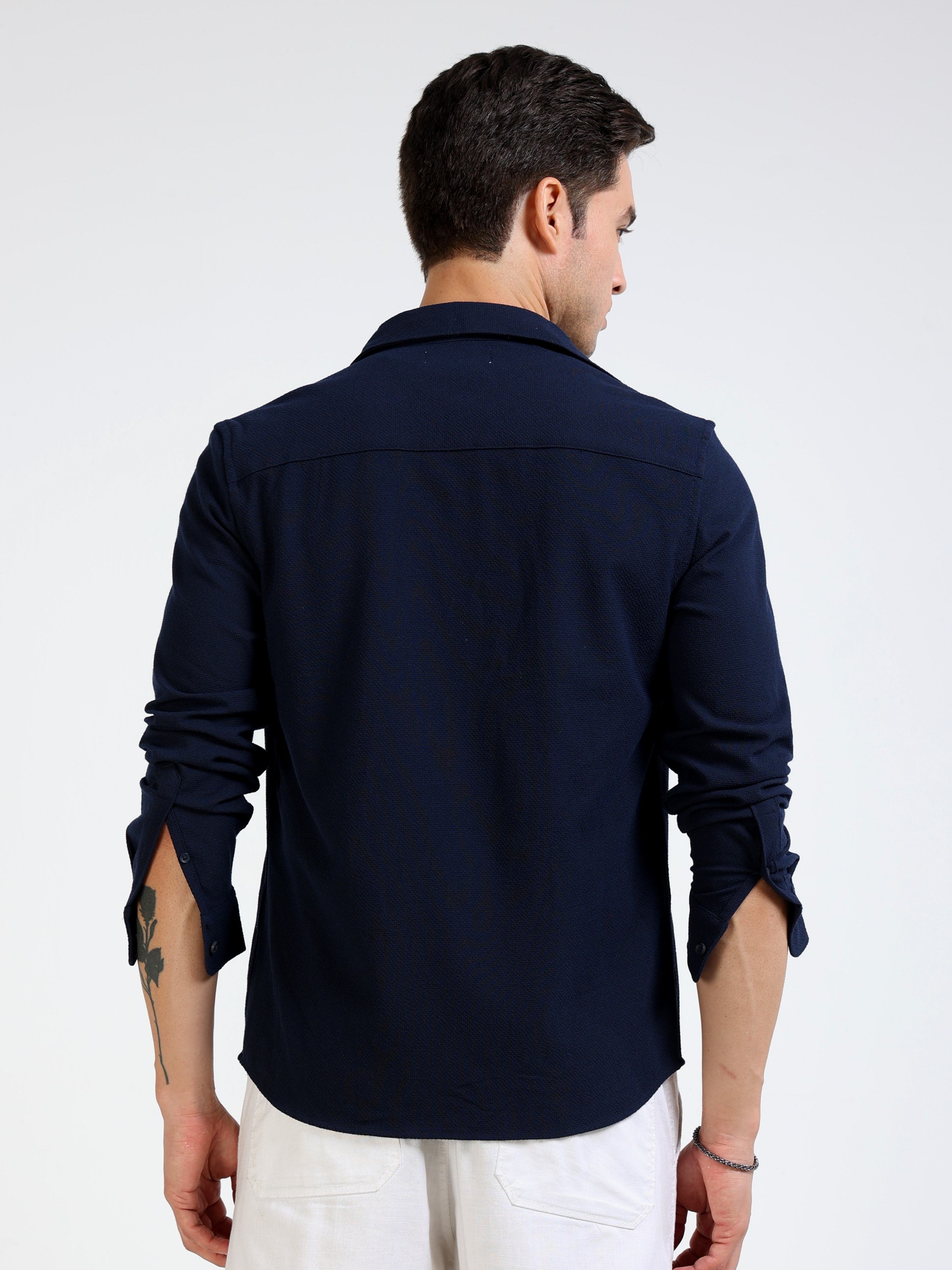 Men Blue Regular Fit Shirt
