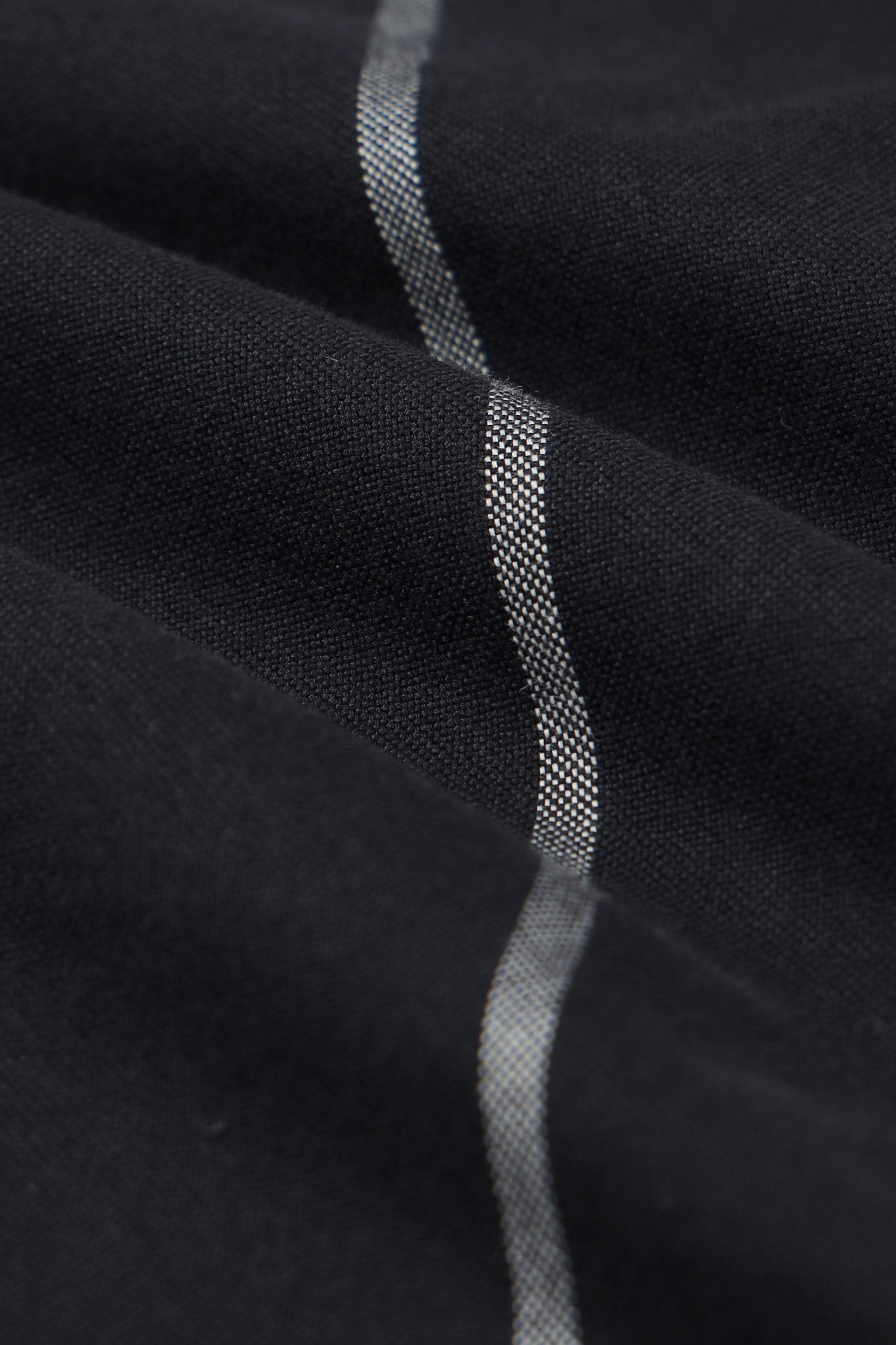 Men Black Classic Striped Cotton Shirt