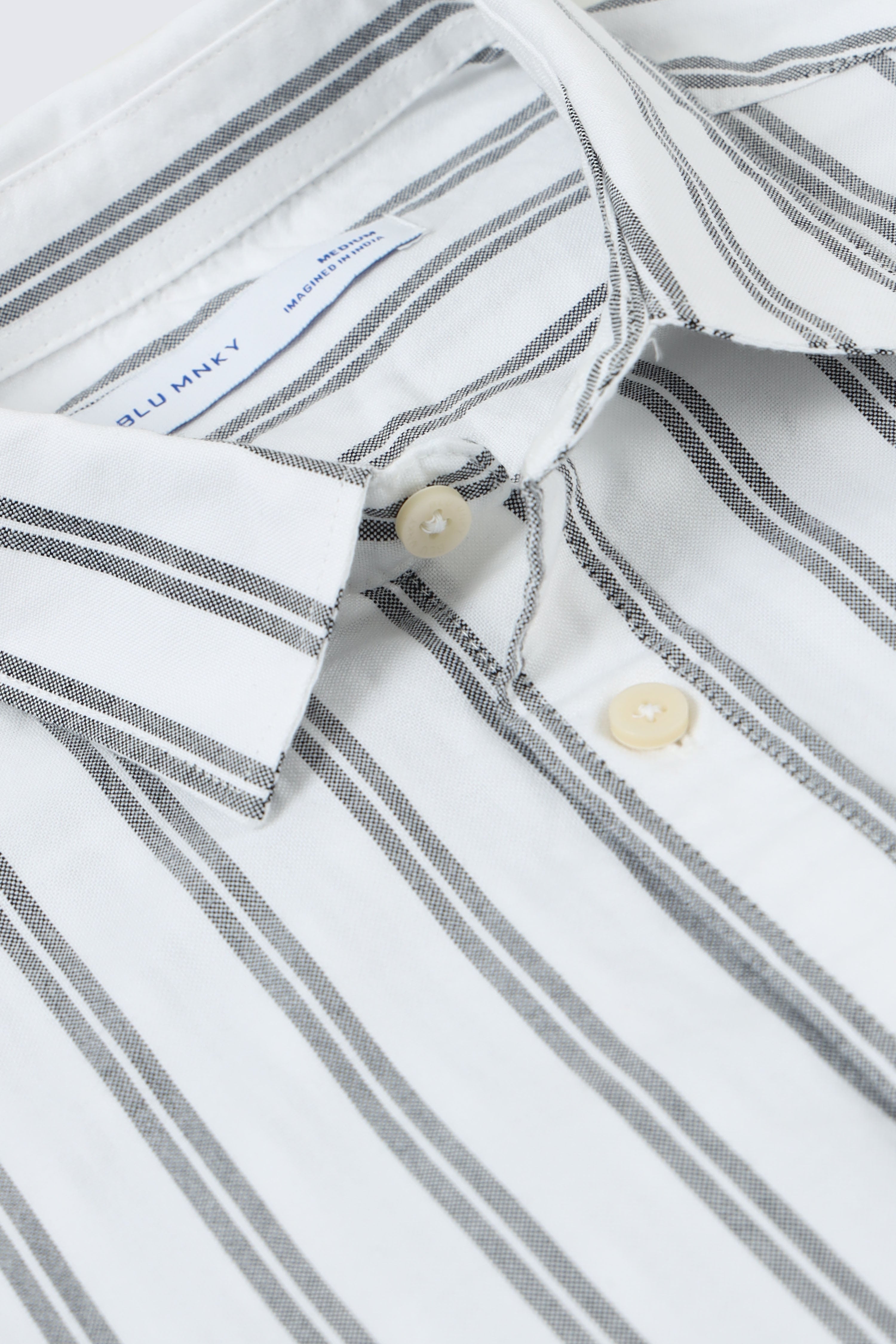 Men White Classic Striped Cotton Shirt