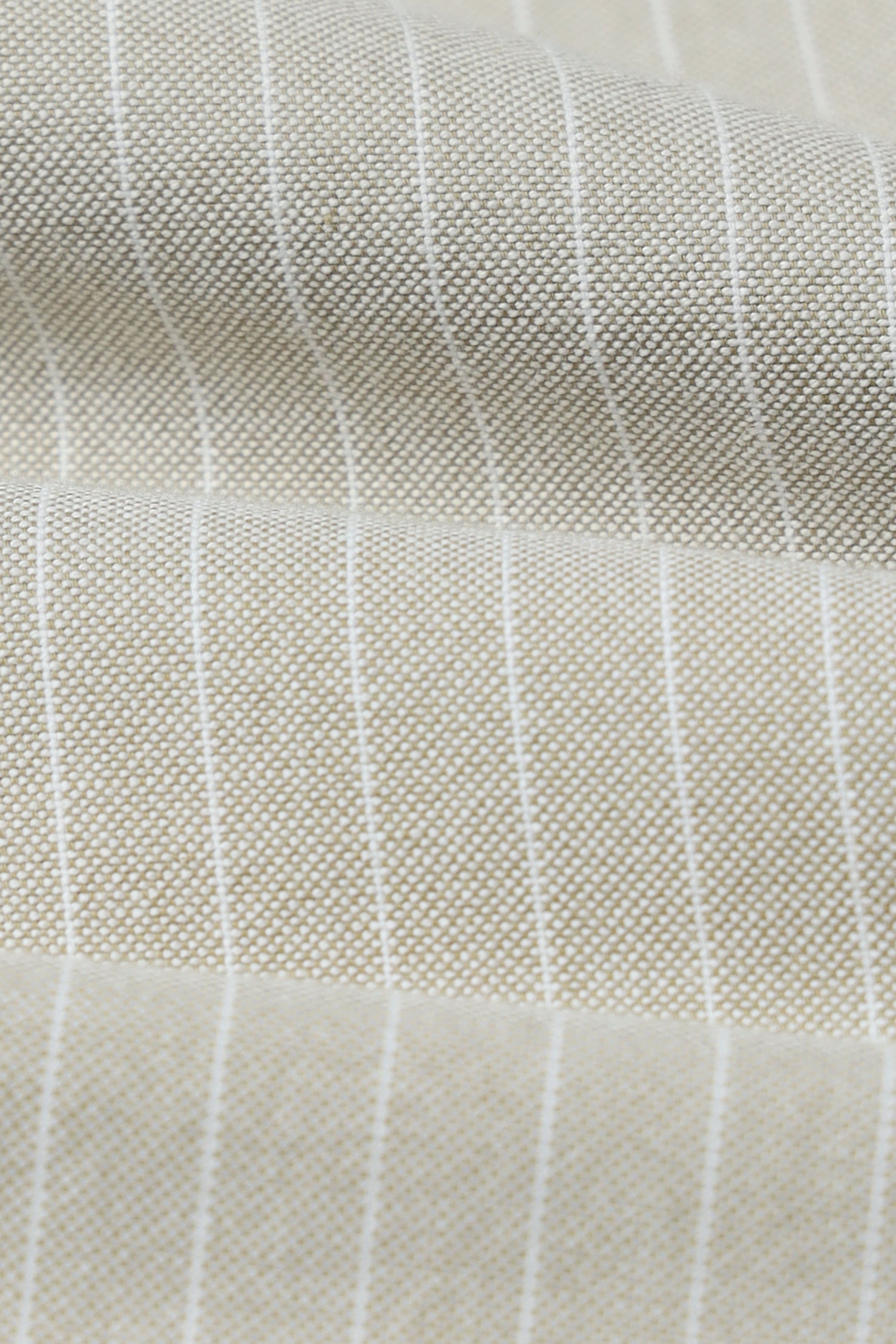 Men Beige Striped Cotton Shirt