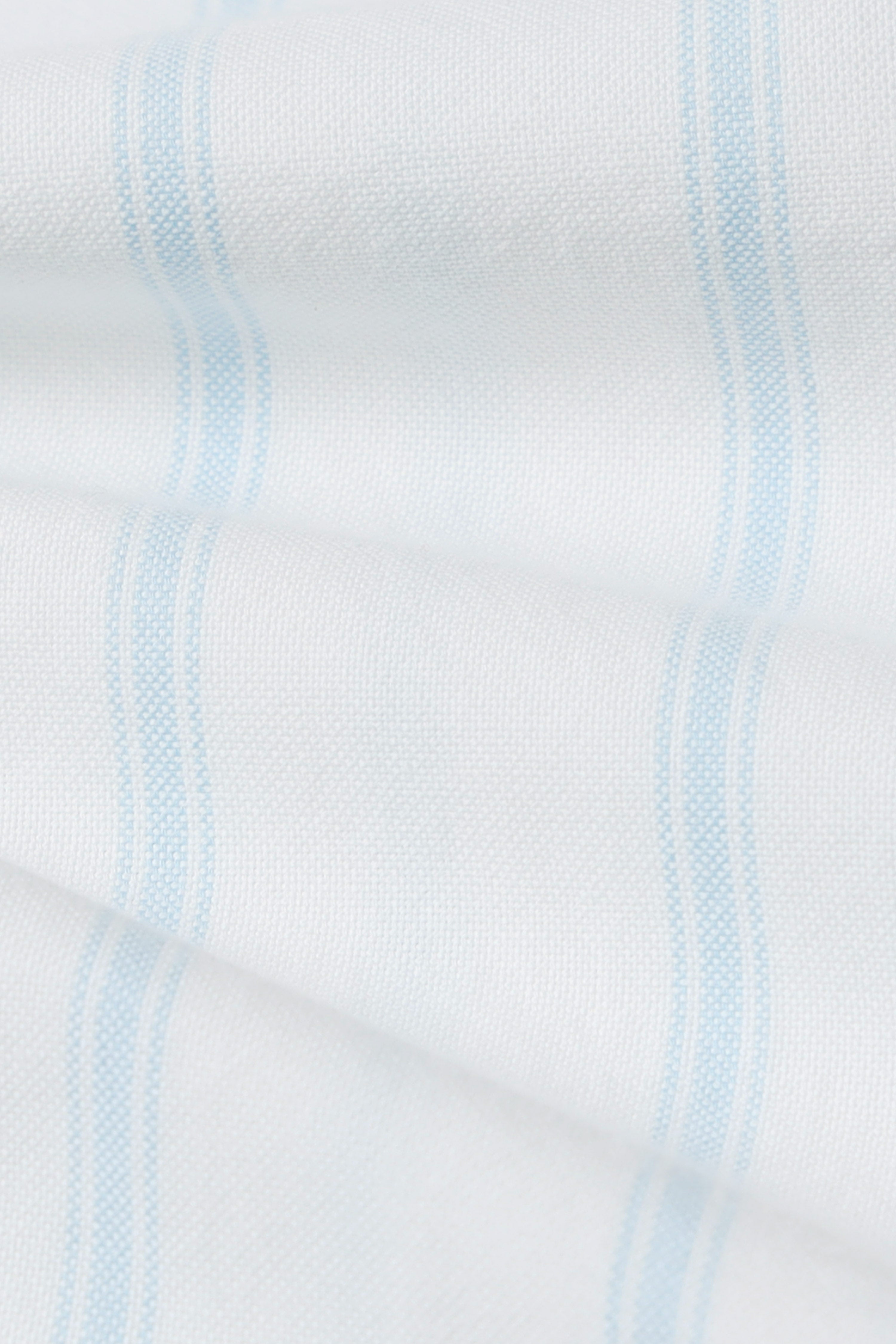 Men White Classic Striped Cotton Shirt