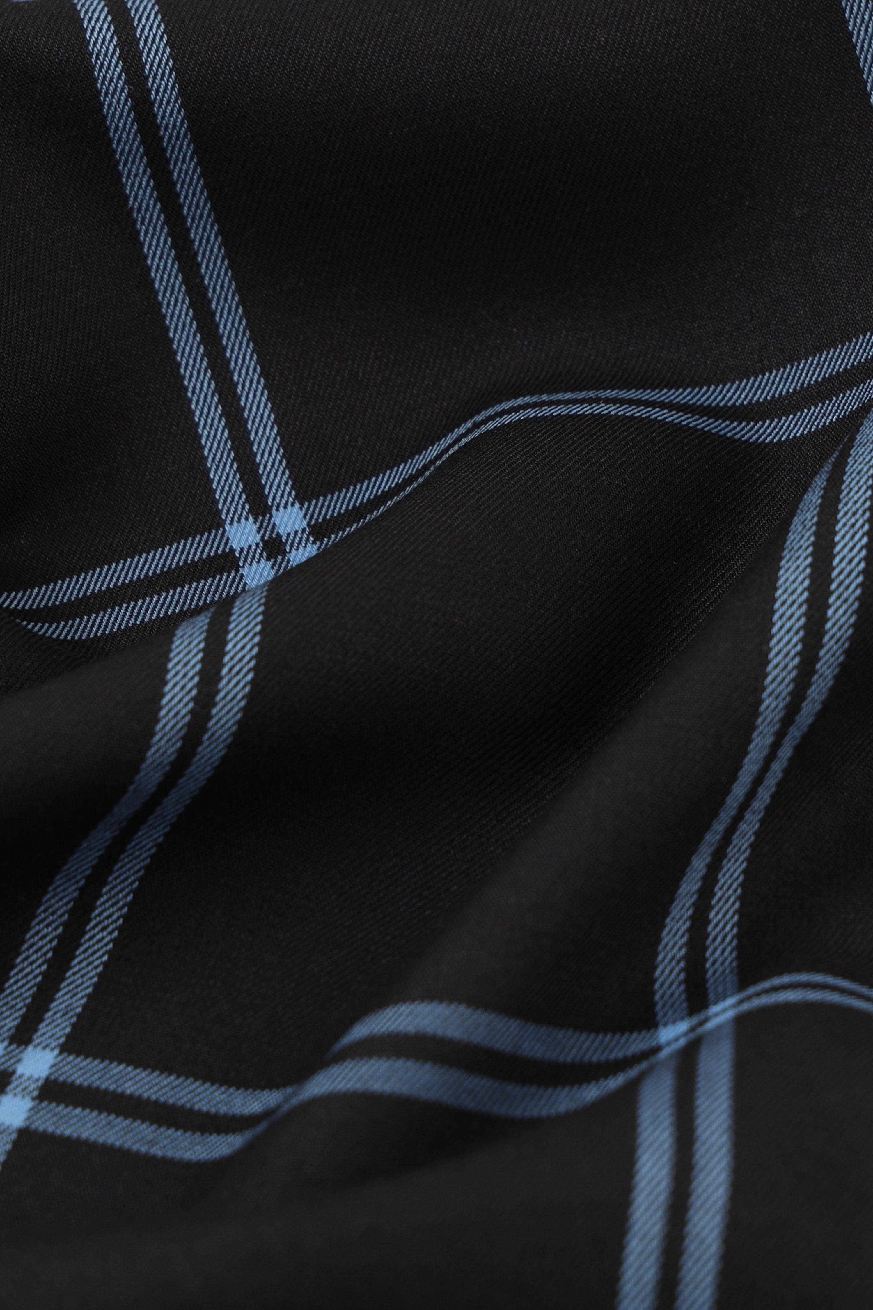 Men Black Premium Checked Shirt