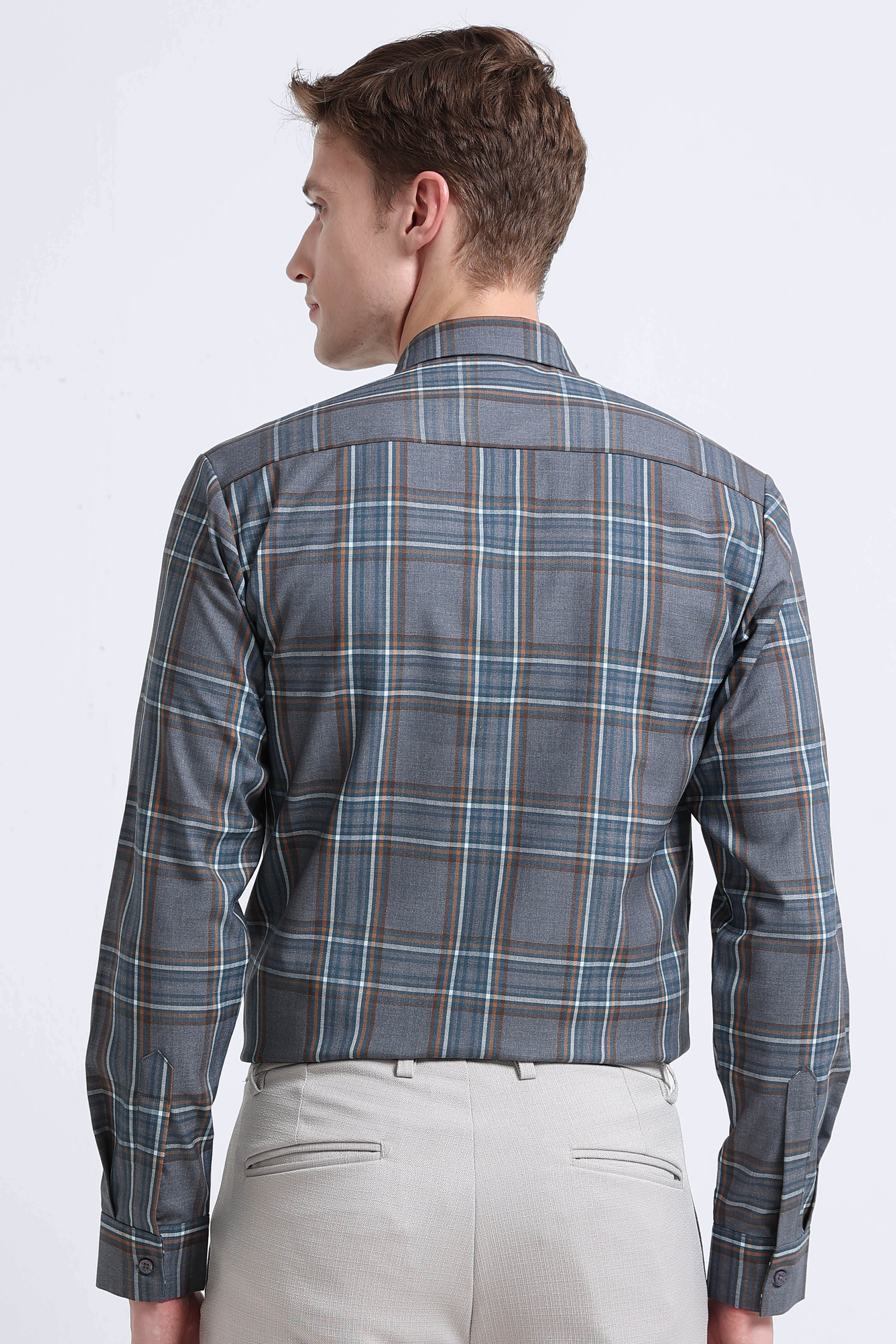 Men Multi Checked Slim Fit Shirt