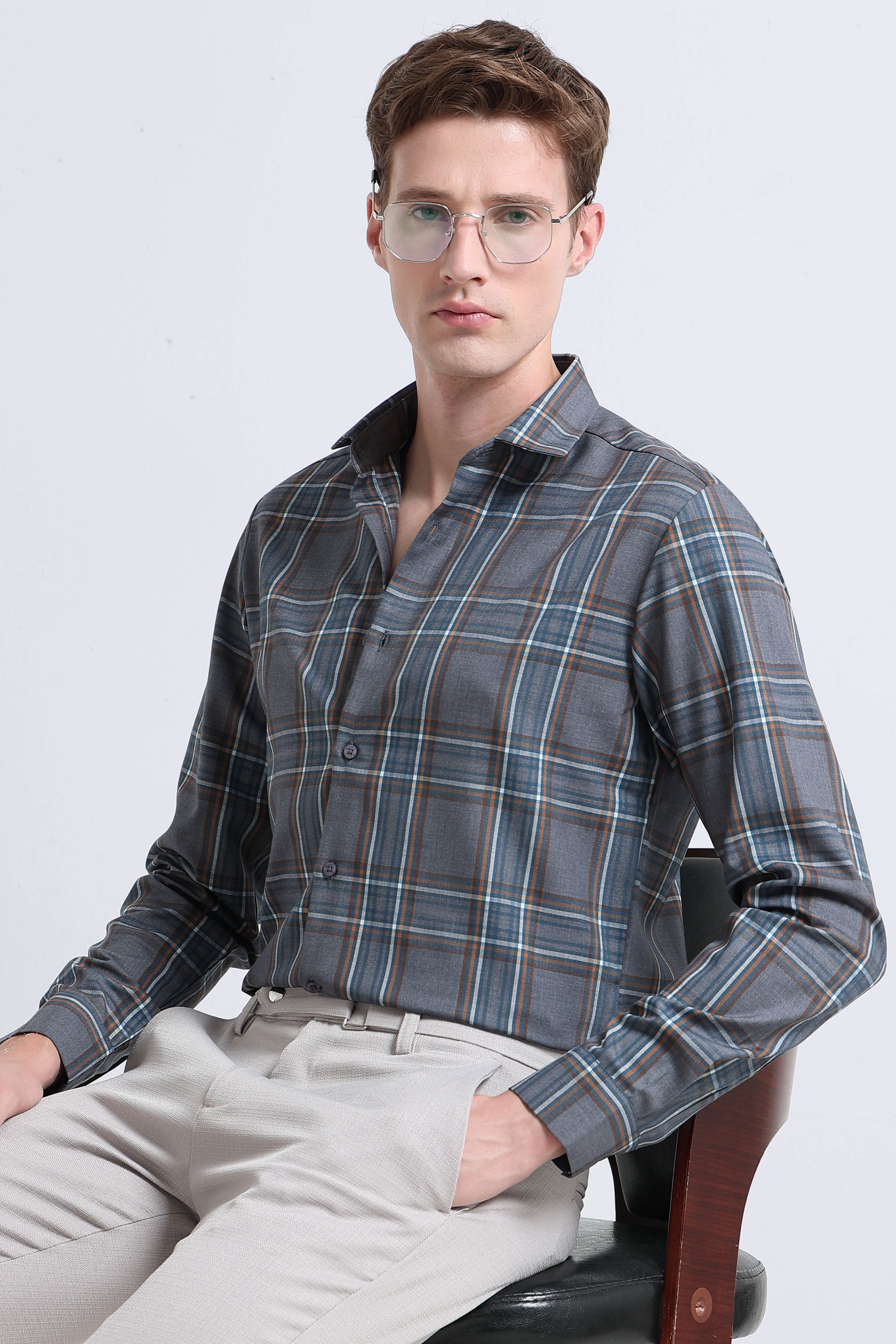 Men Multi Checked Slim Fit Shirt