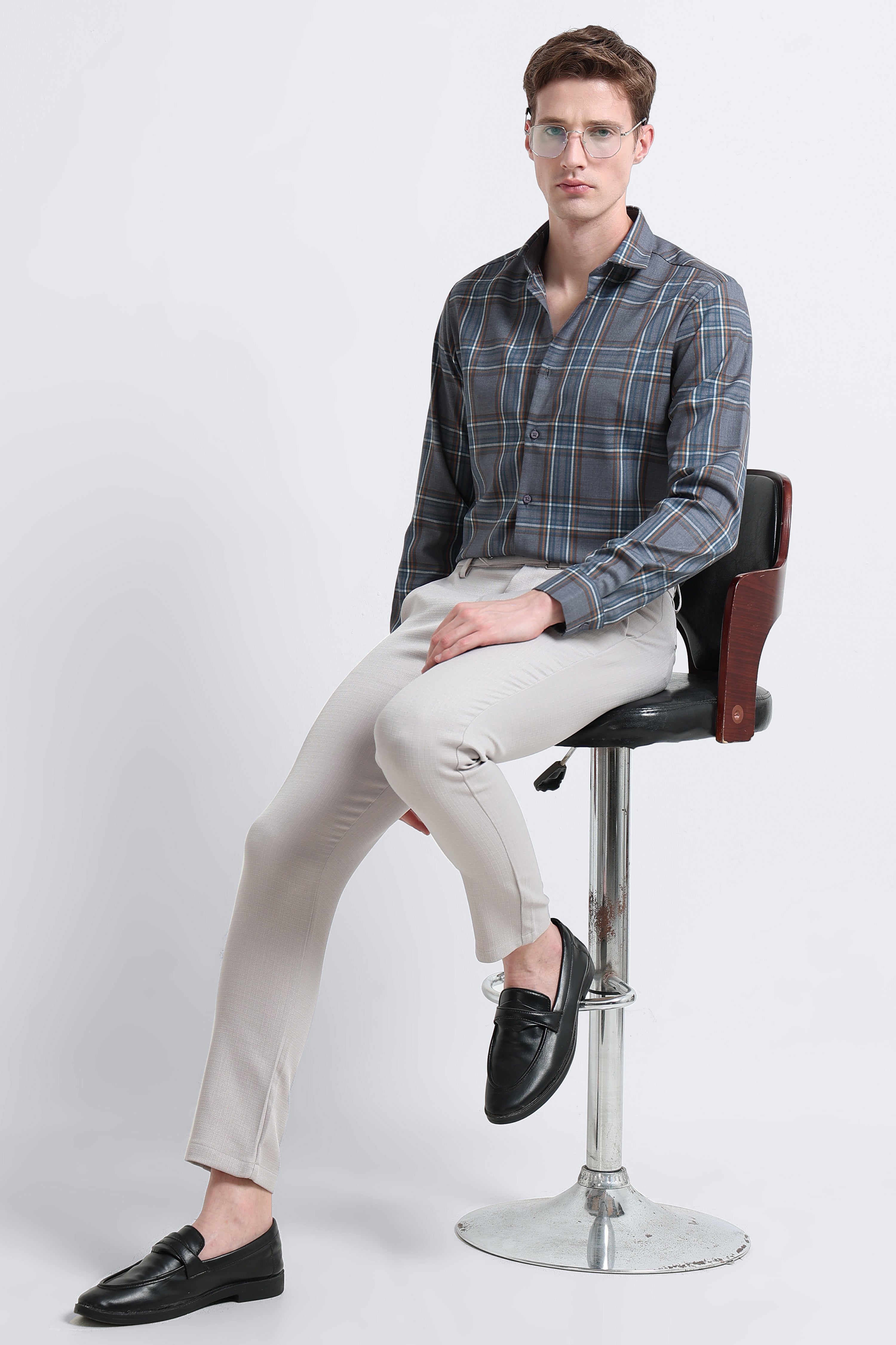 Men Multi Checked Slim Fit Shirt