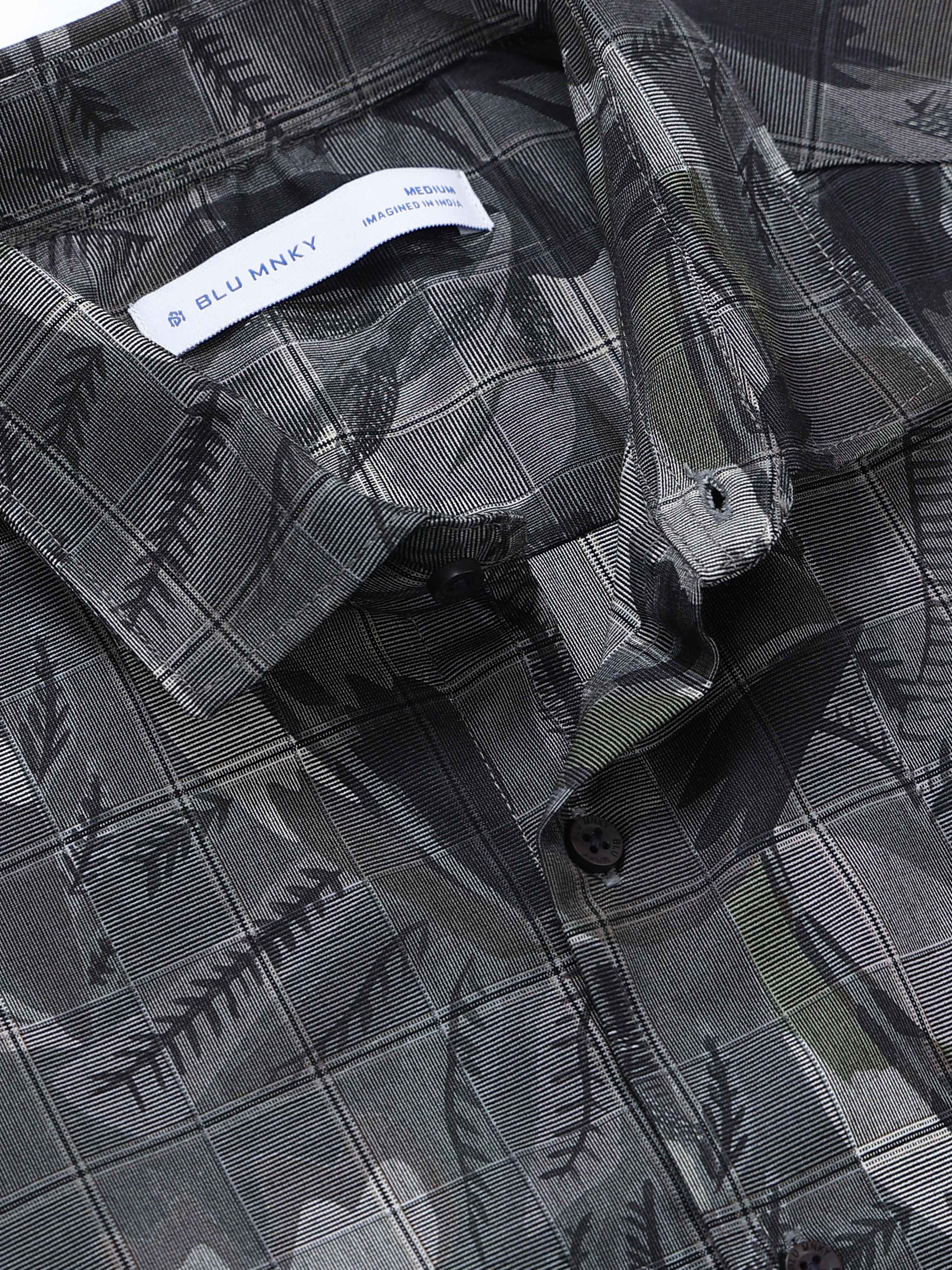 Men Grey Digital Print Shirt