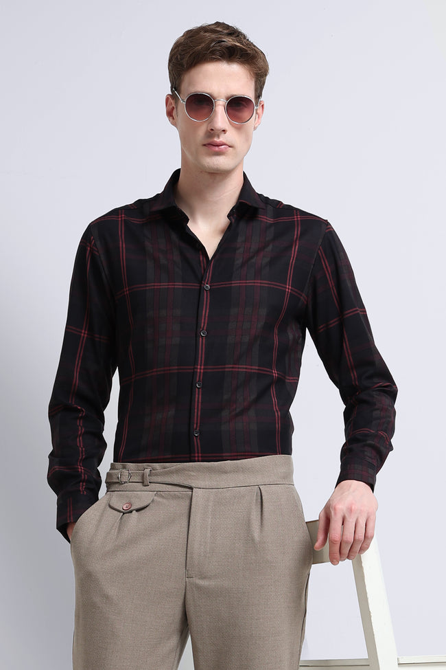 Men Multi Checked Slim Fit Shirt