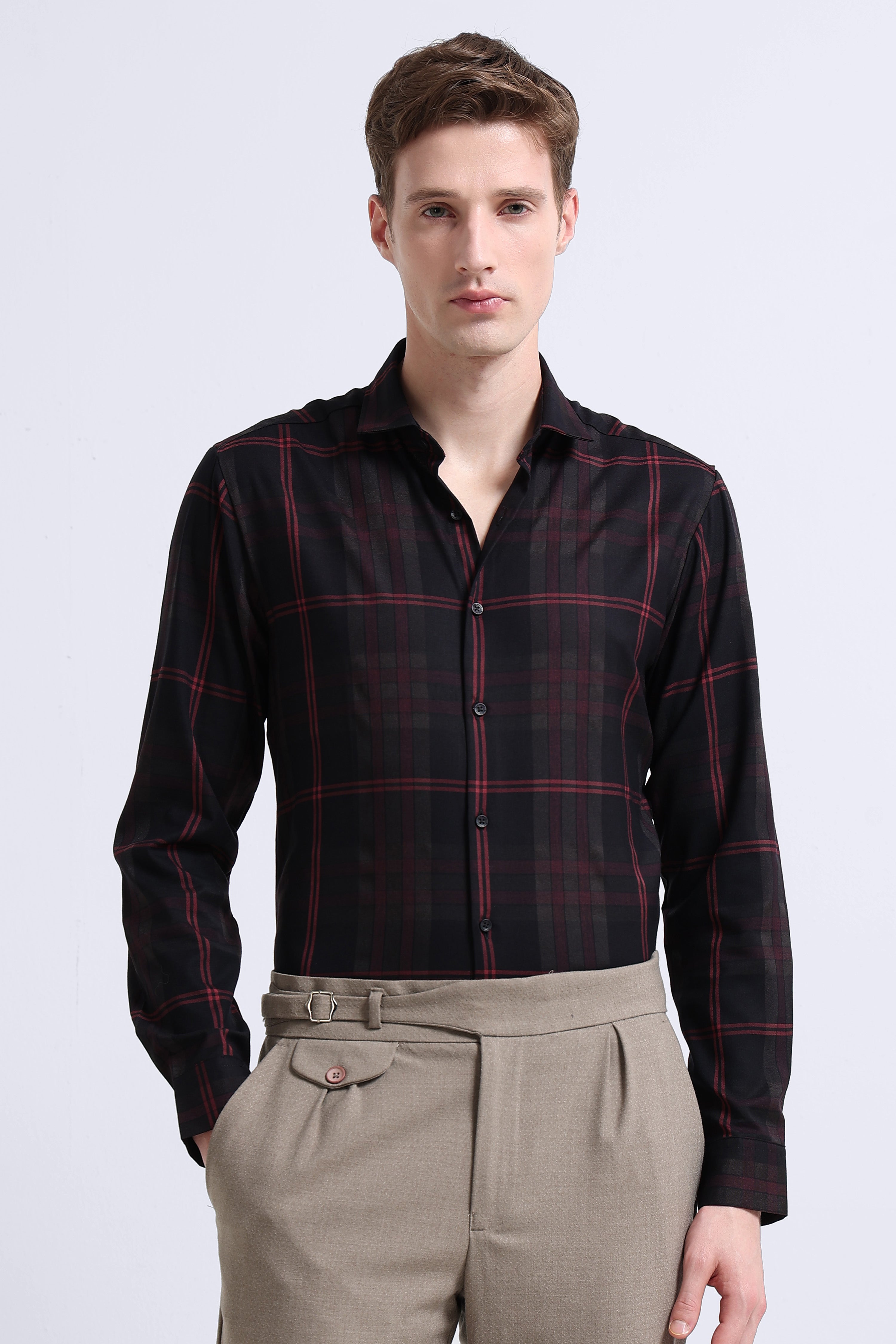 Men Multi Checked Slim Fit Shirt