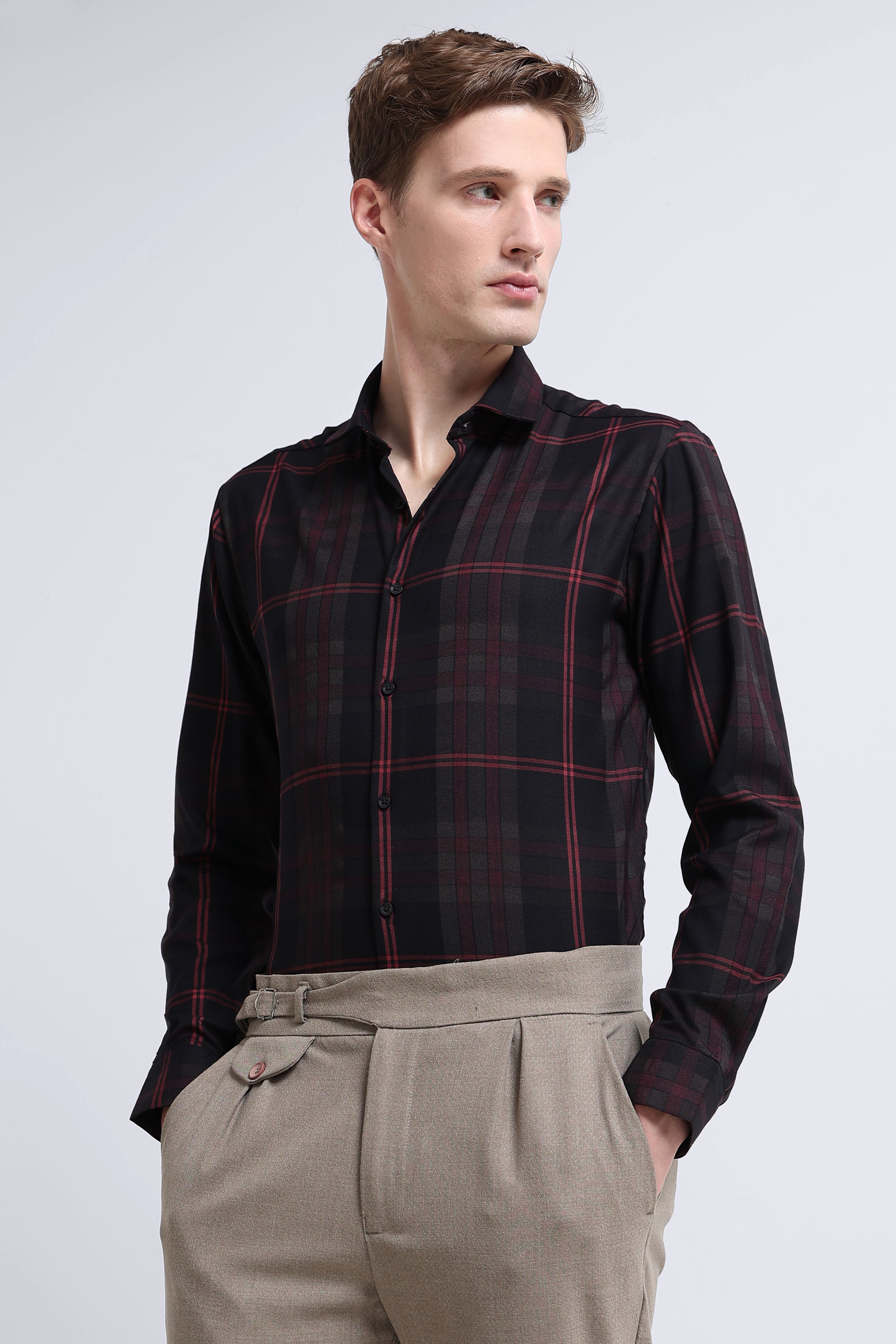 Men Multi Checked Slim Fit Shirt