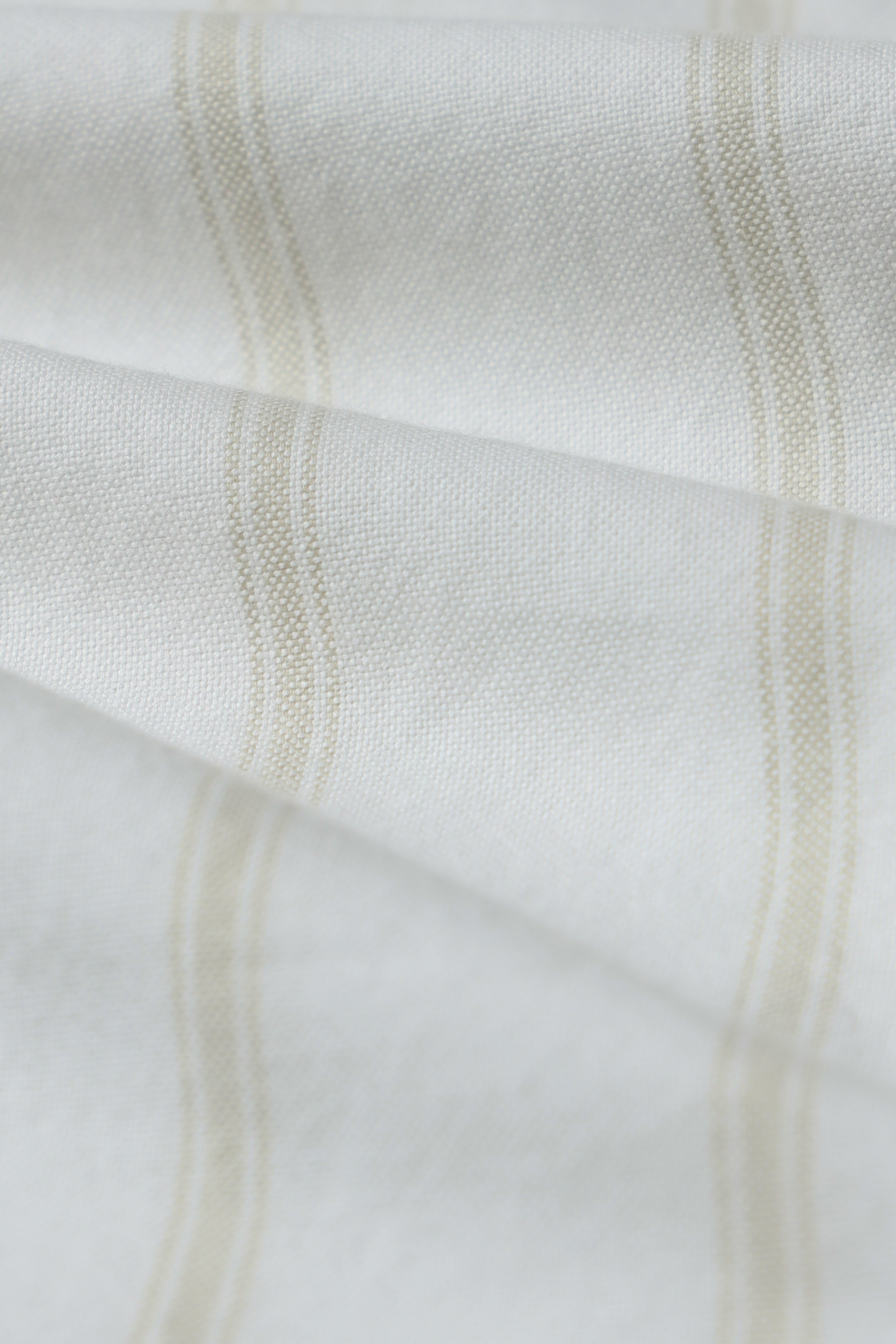 Men White Classic Striped Cotton Shirt