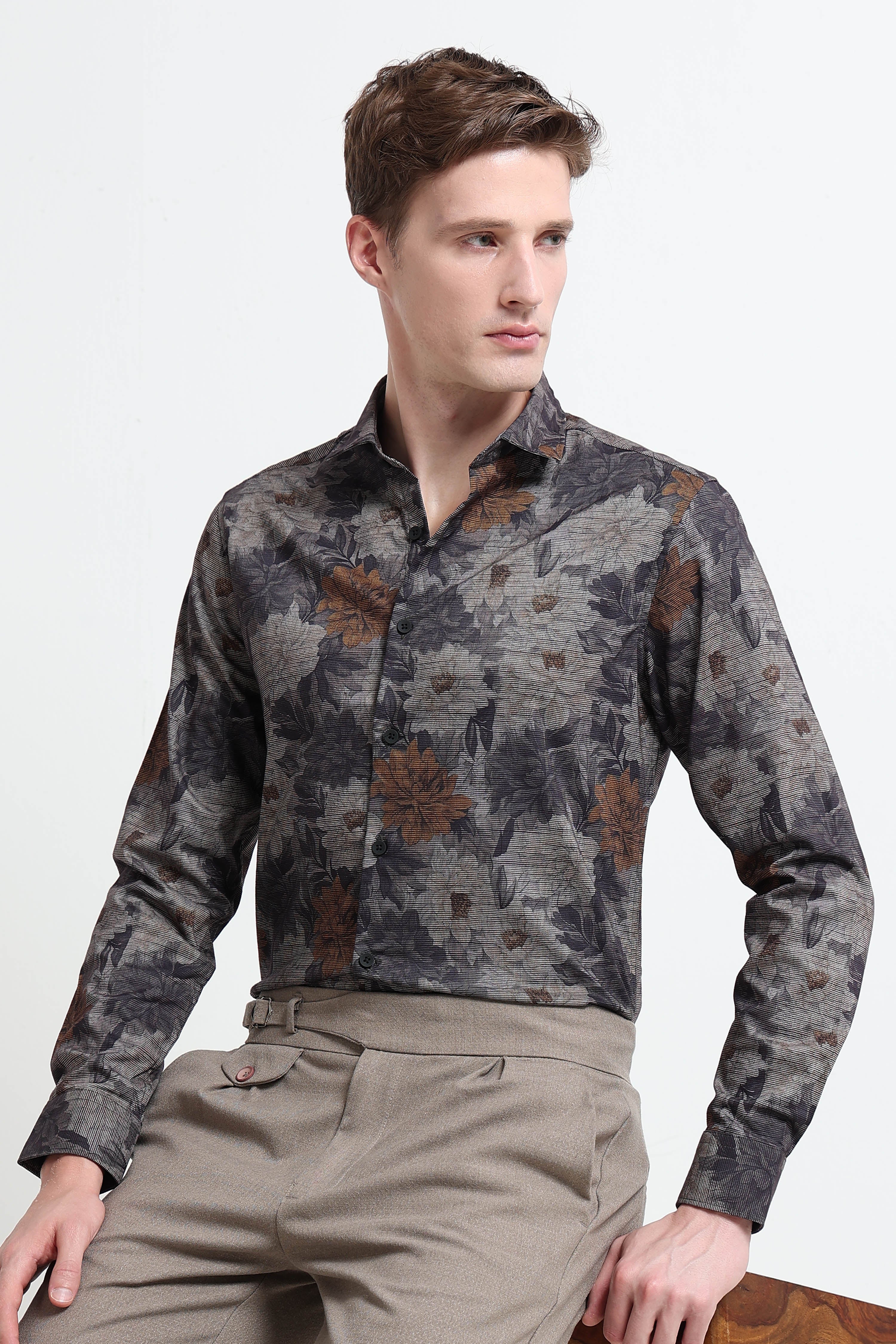 Men Multi Printed Cotton Blend Shirt