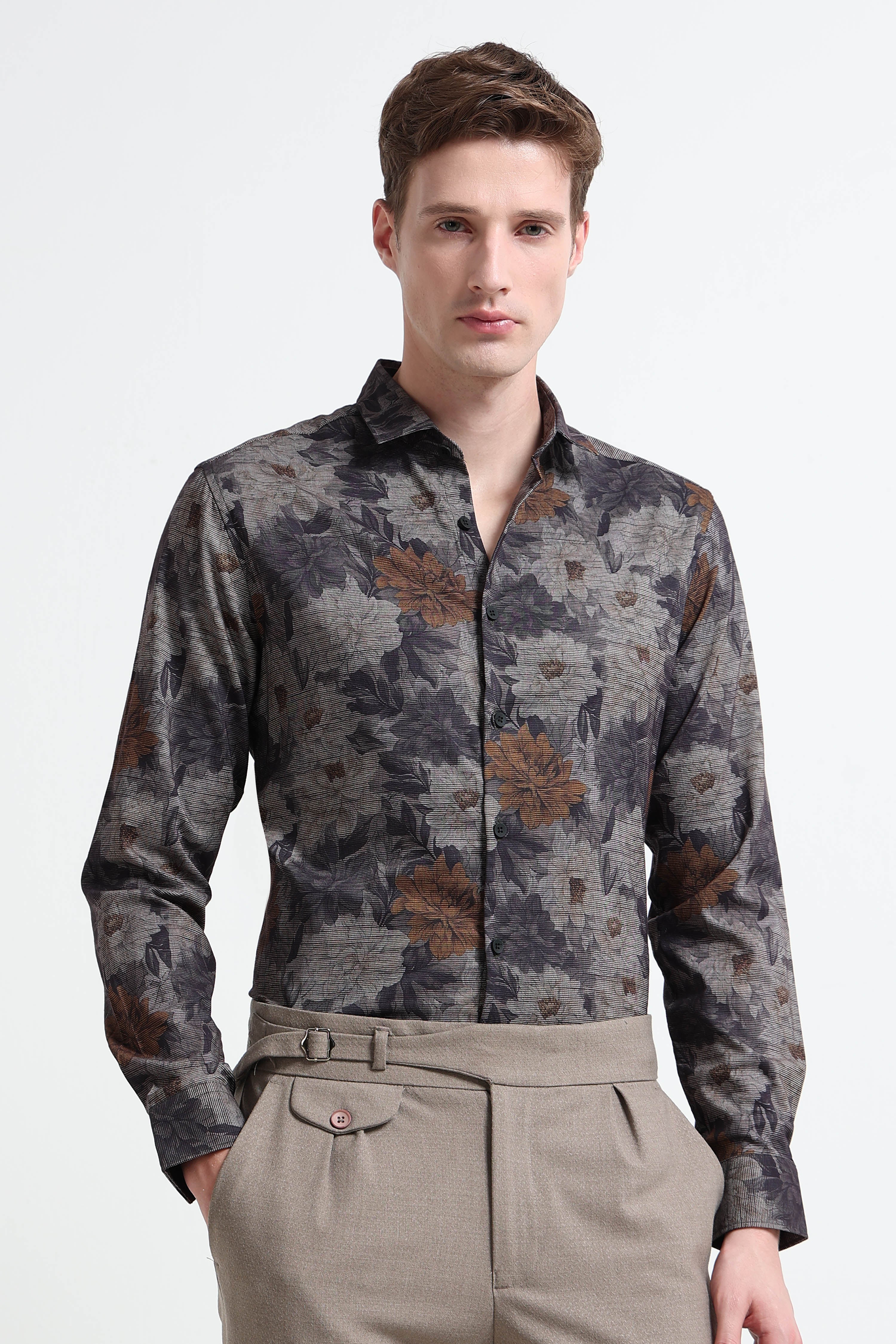 Men Multi Printed Cotton Blend Shirt