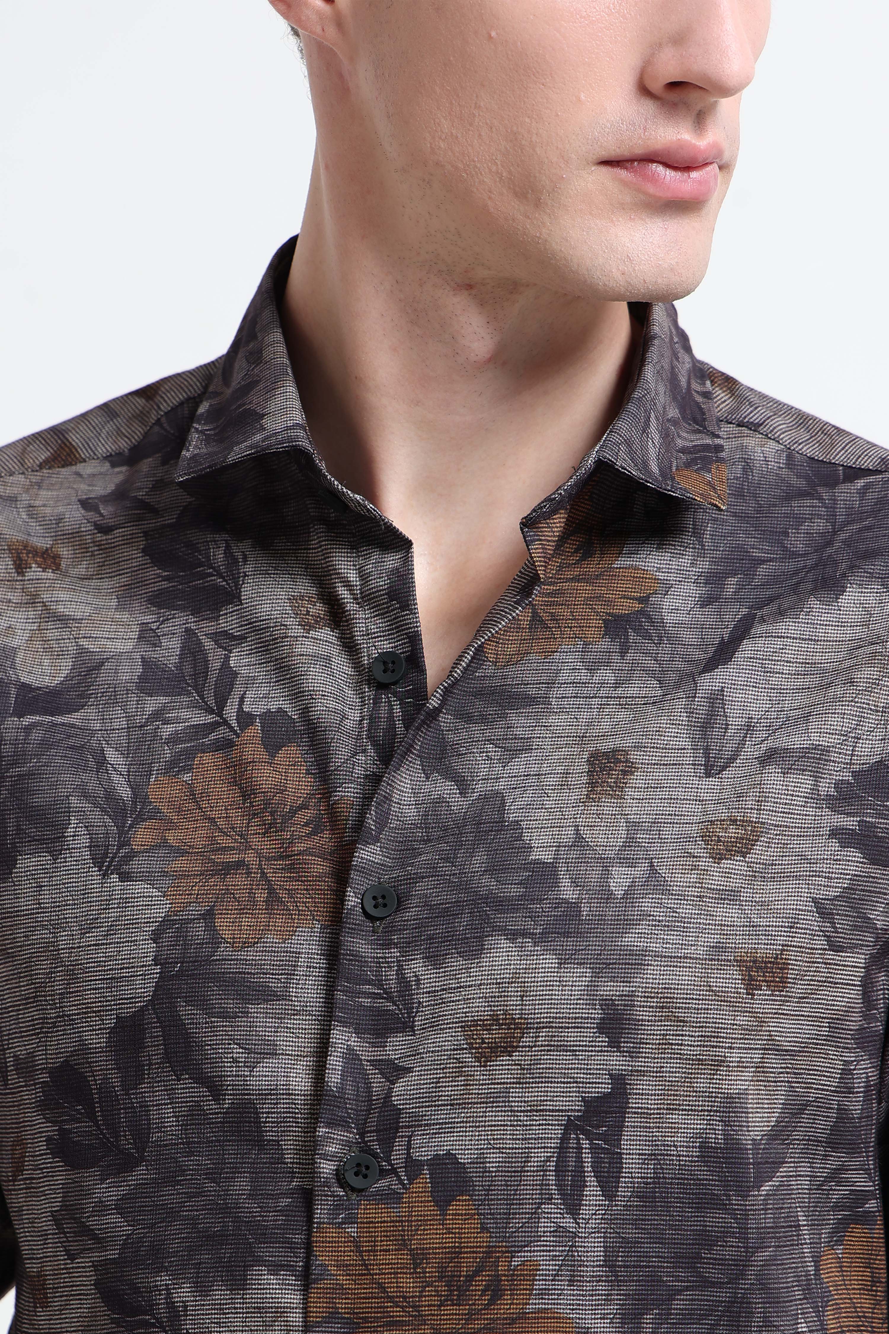 Men Multi Printed Cotton Blend Shirt