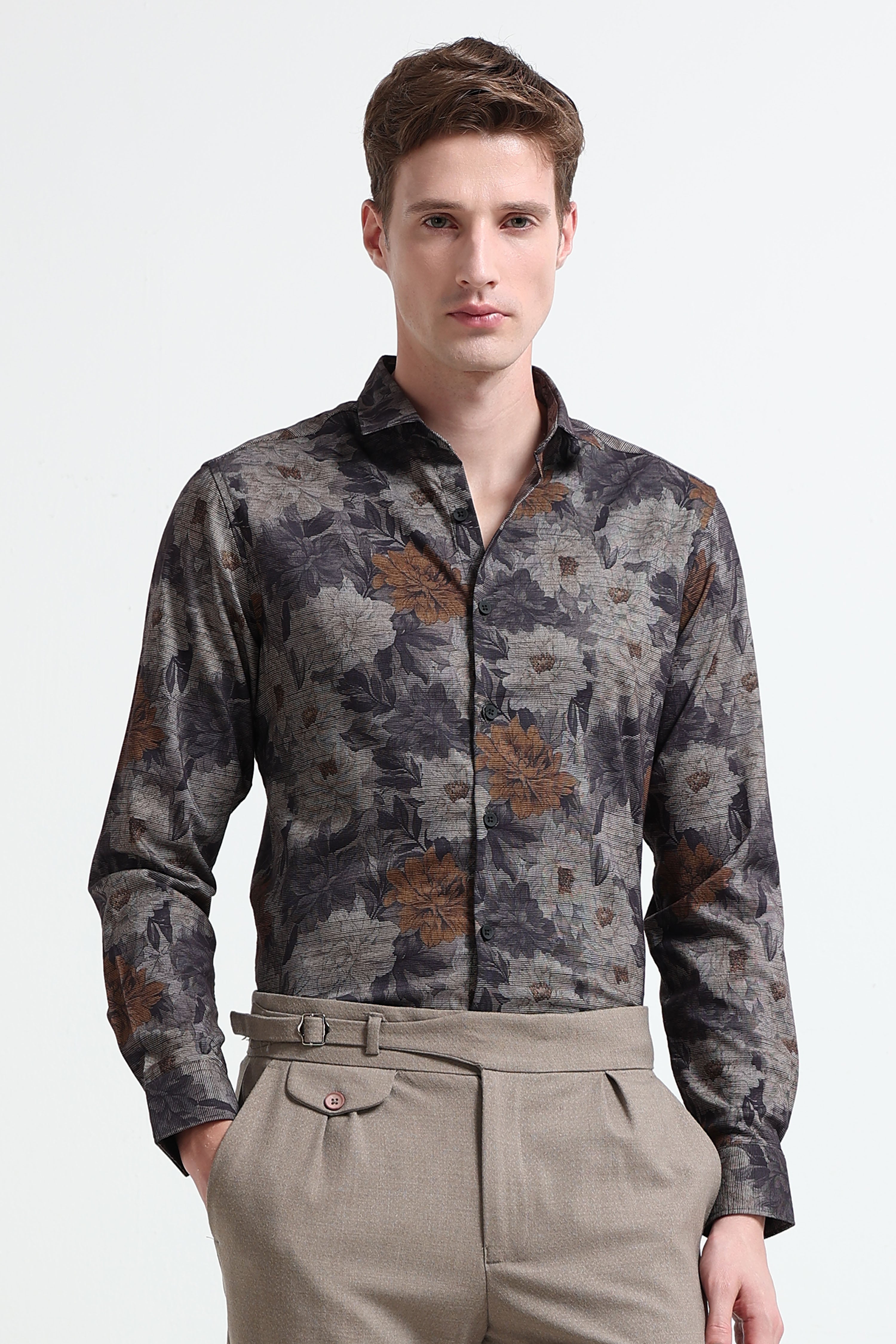 Men Multi Printed Cotton Blend Shirt