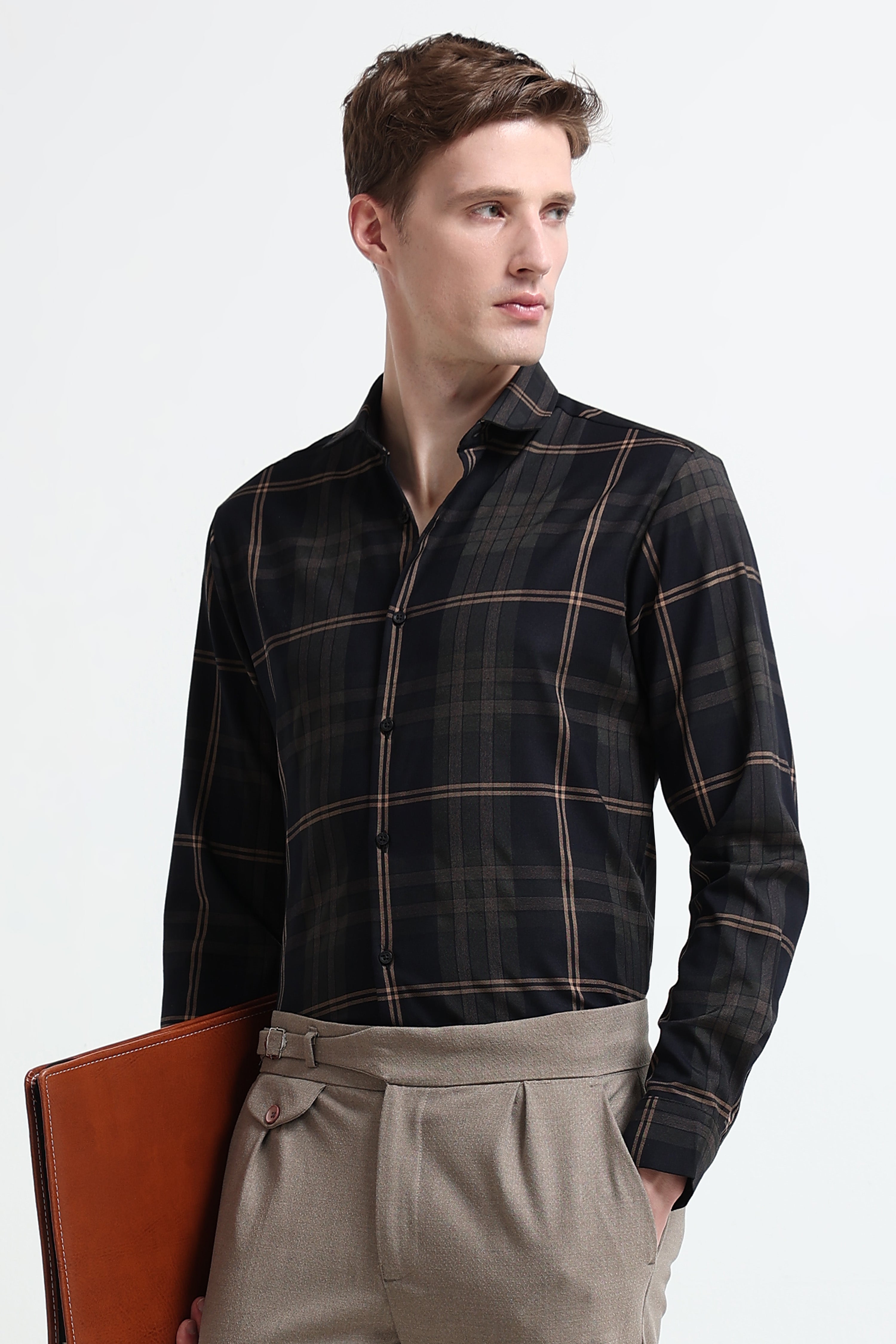 Men Multi Checked Slim Fit Shirt
