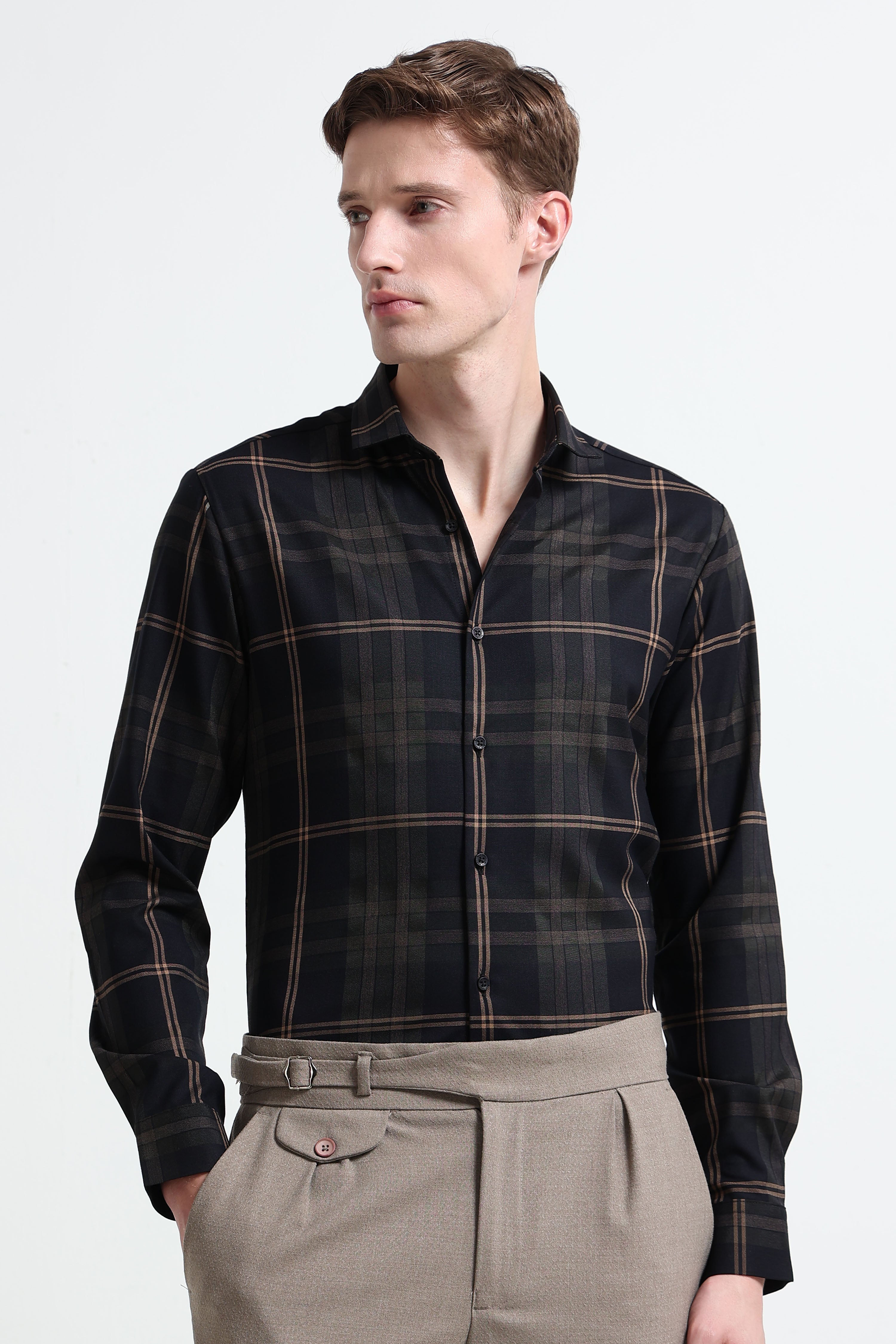 Men Multi Checked Slim Fit Shirt