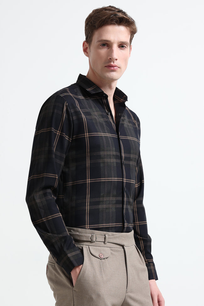 Men Multi Checked Slim Fit Shirt