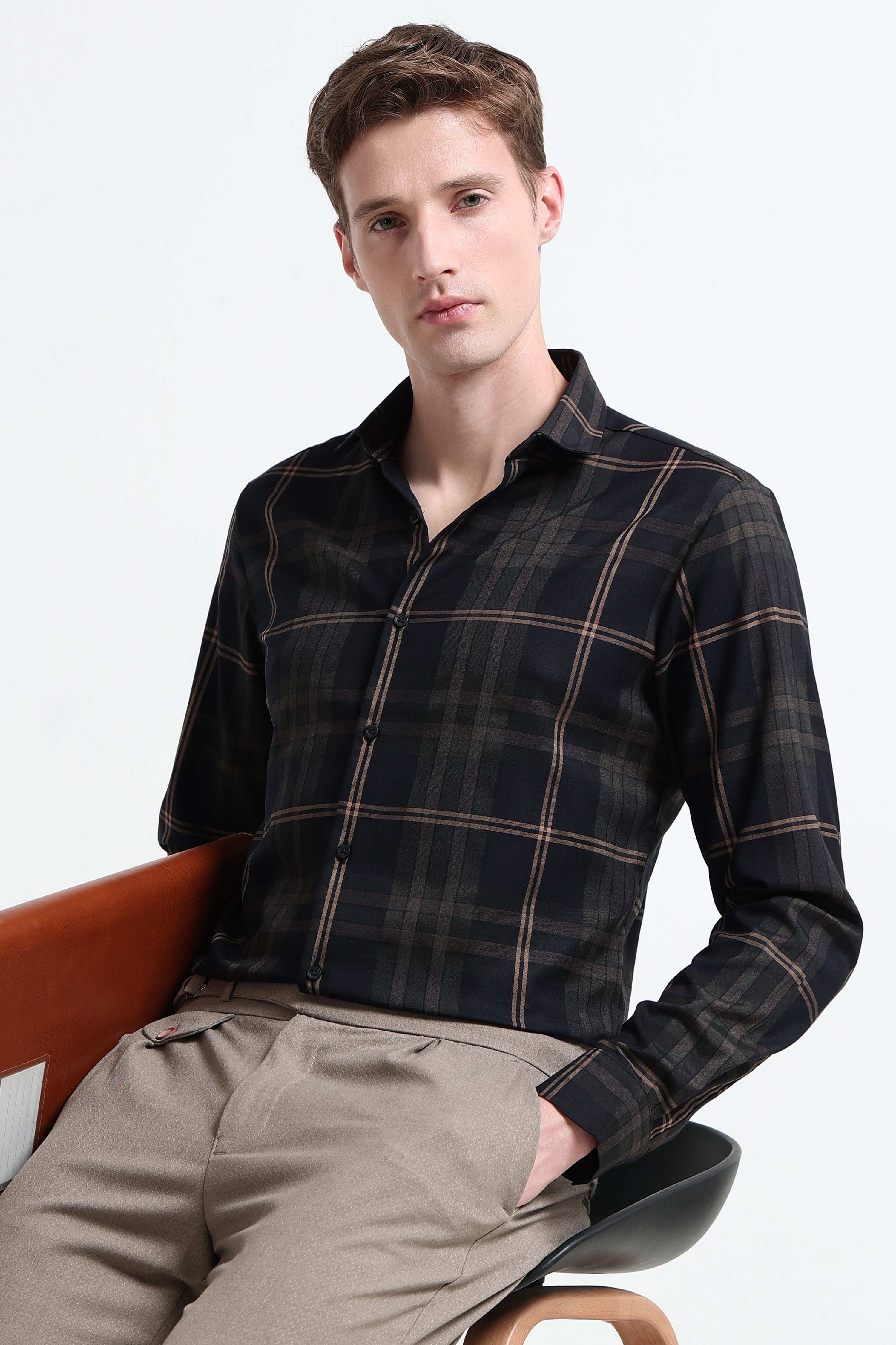 Men Multi Checked Slim Fit Shirt