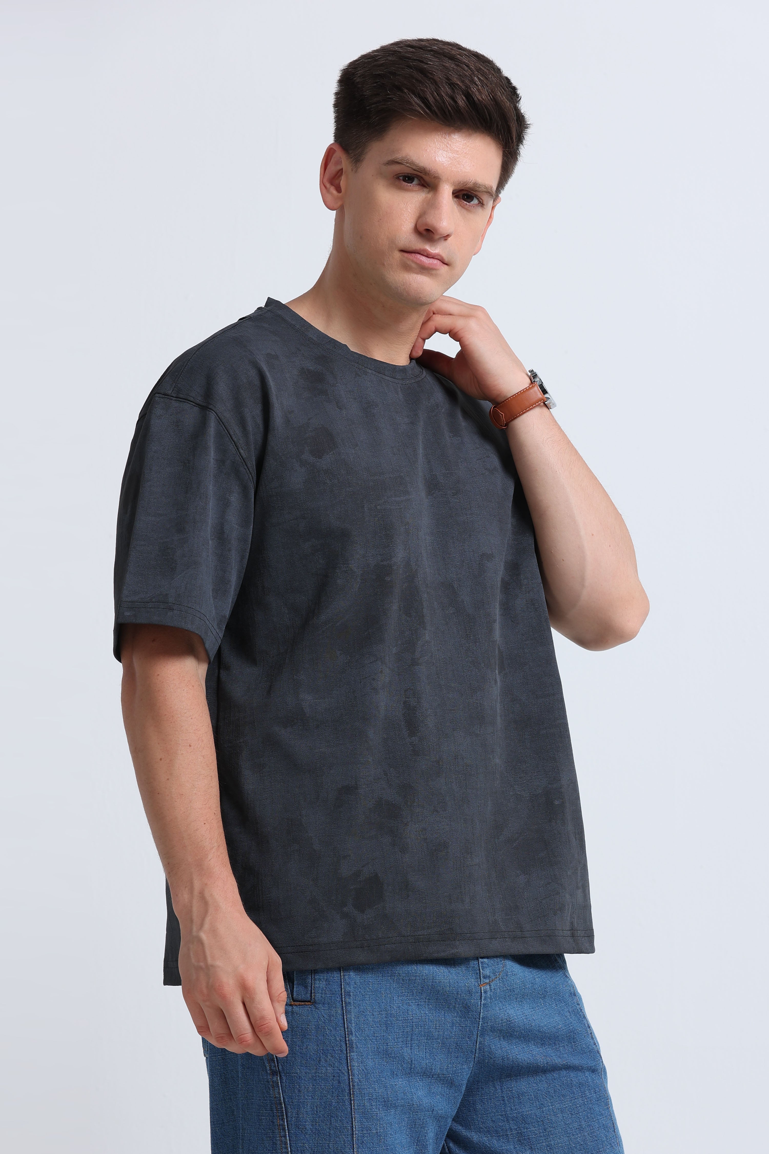 Men Grey Streetwear T-Shirt