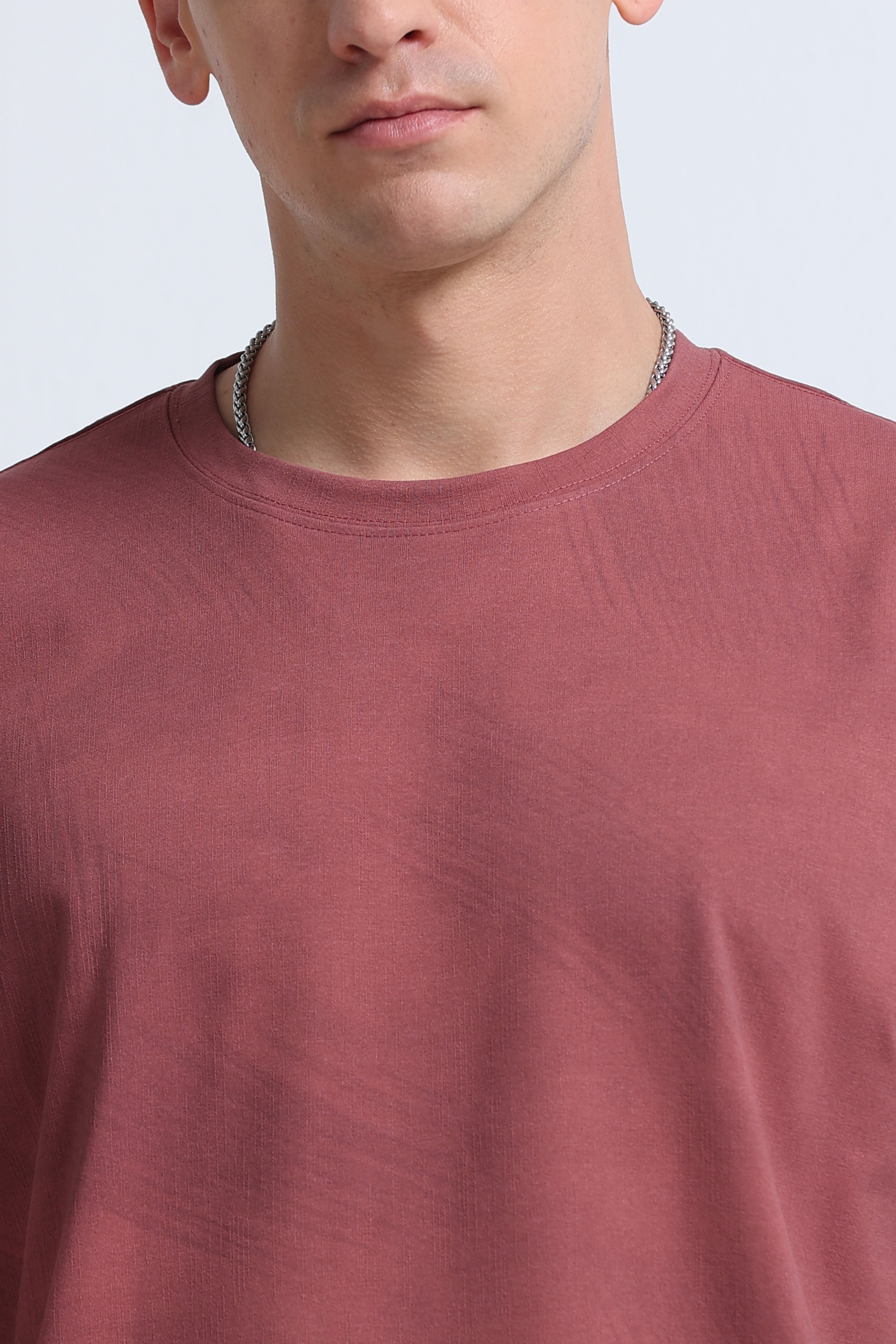 Men Pink Oversized T-Shirt