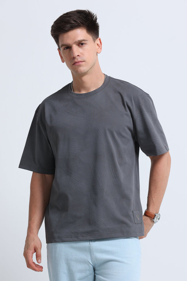 Men Grey Oversized T-Shirt