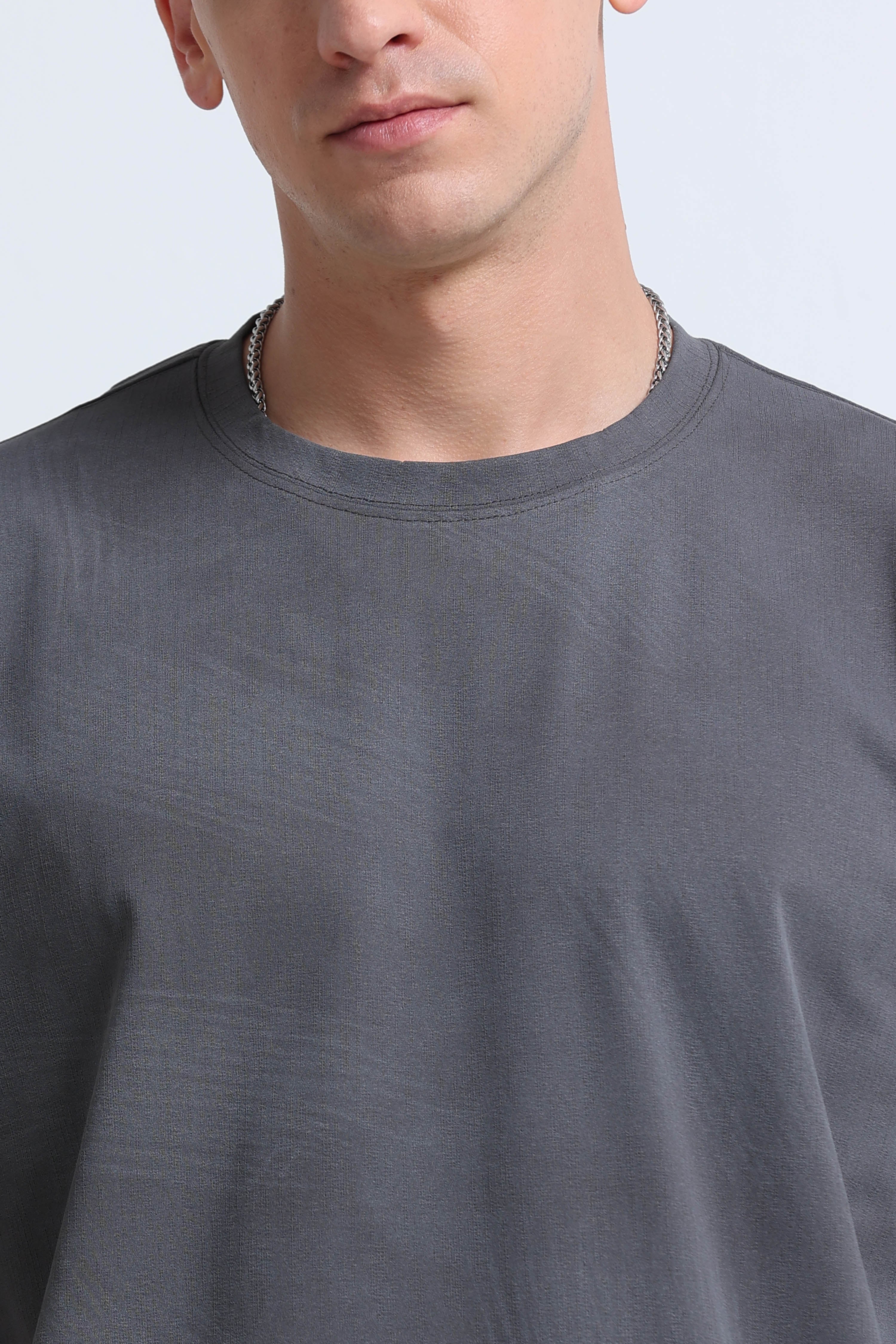 Men Grey Oversized T-Shirt