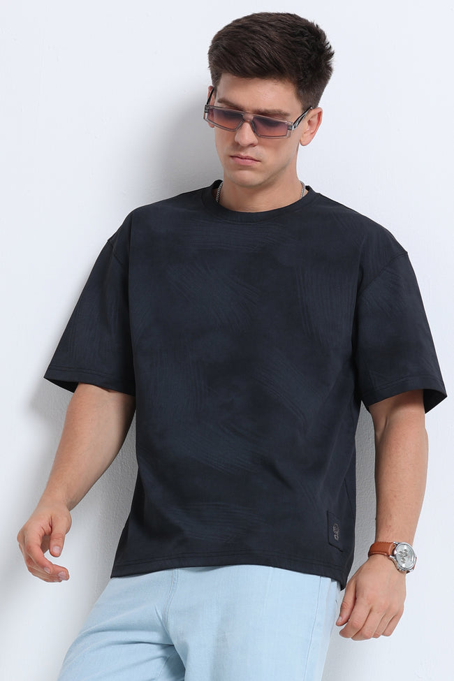 Men Black Oversized T-Shirt