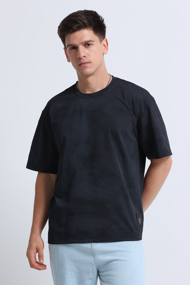 Men Black Oversized T-Shirt