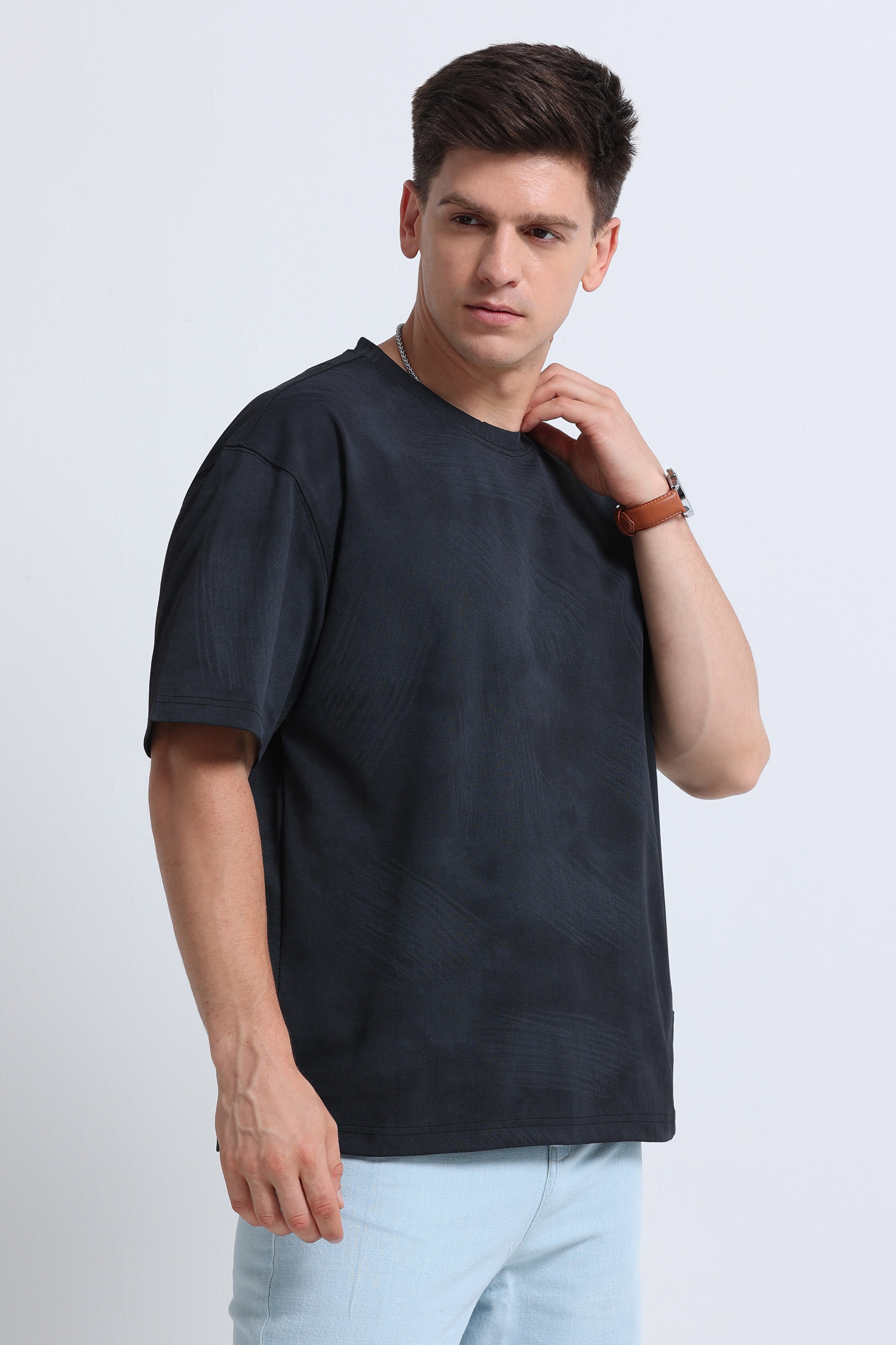 Men Black Oversized T-Shirt