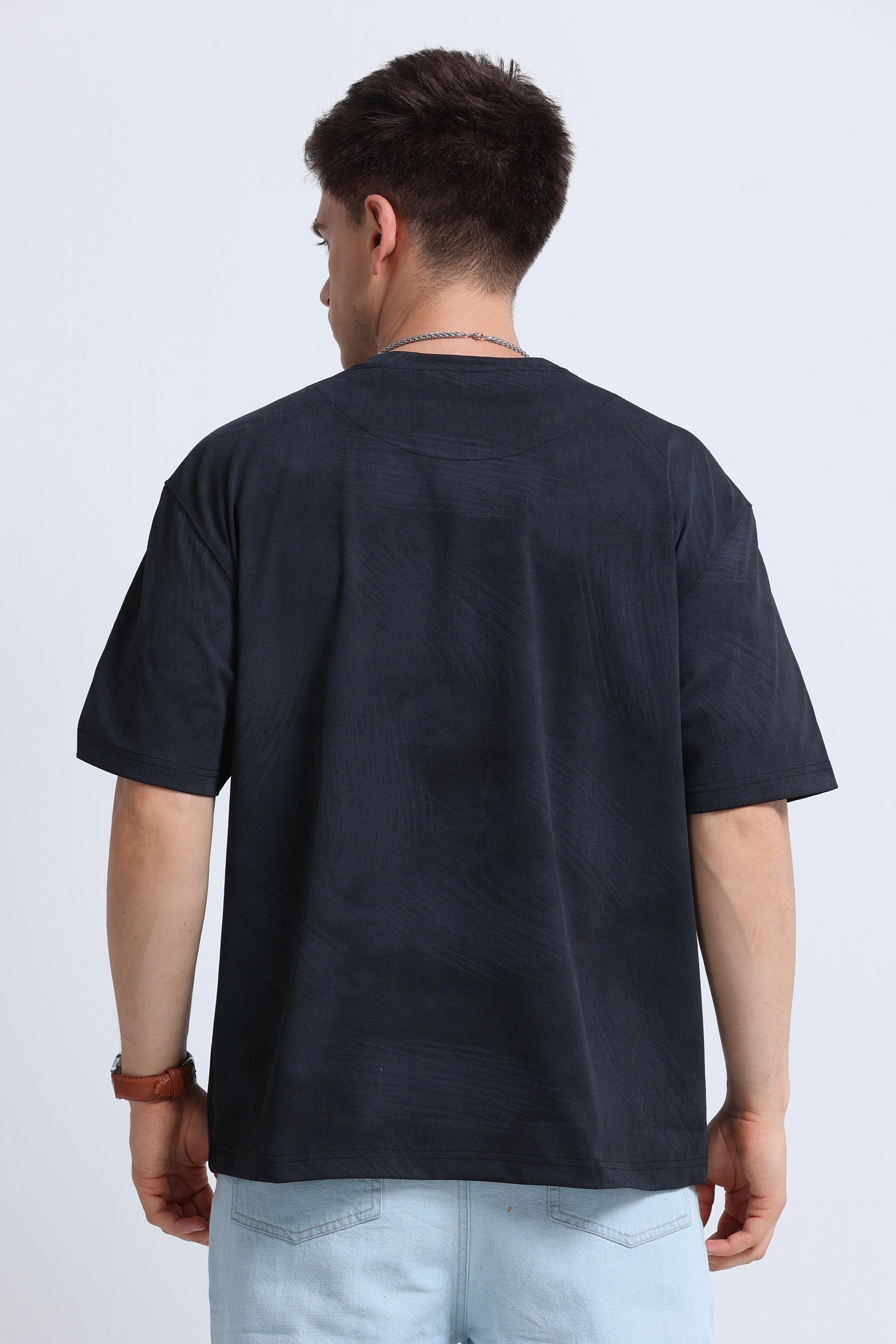 Men Black Oversized T-Shirt