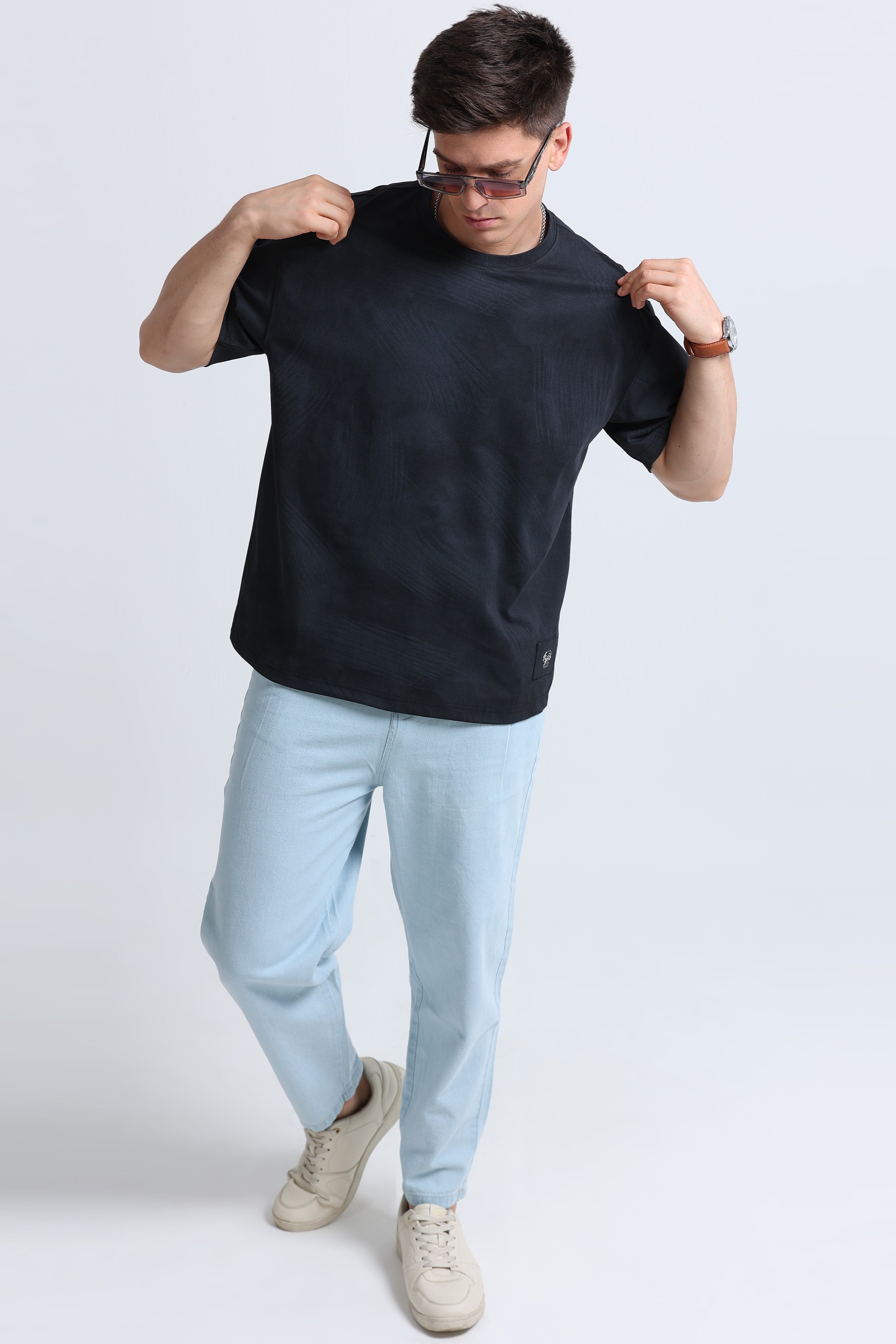 Men Black Oversized T-Shirt