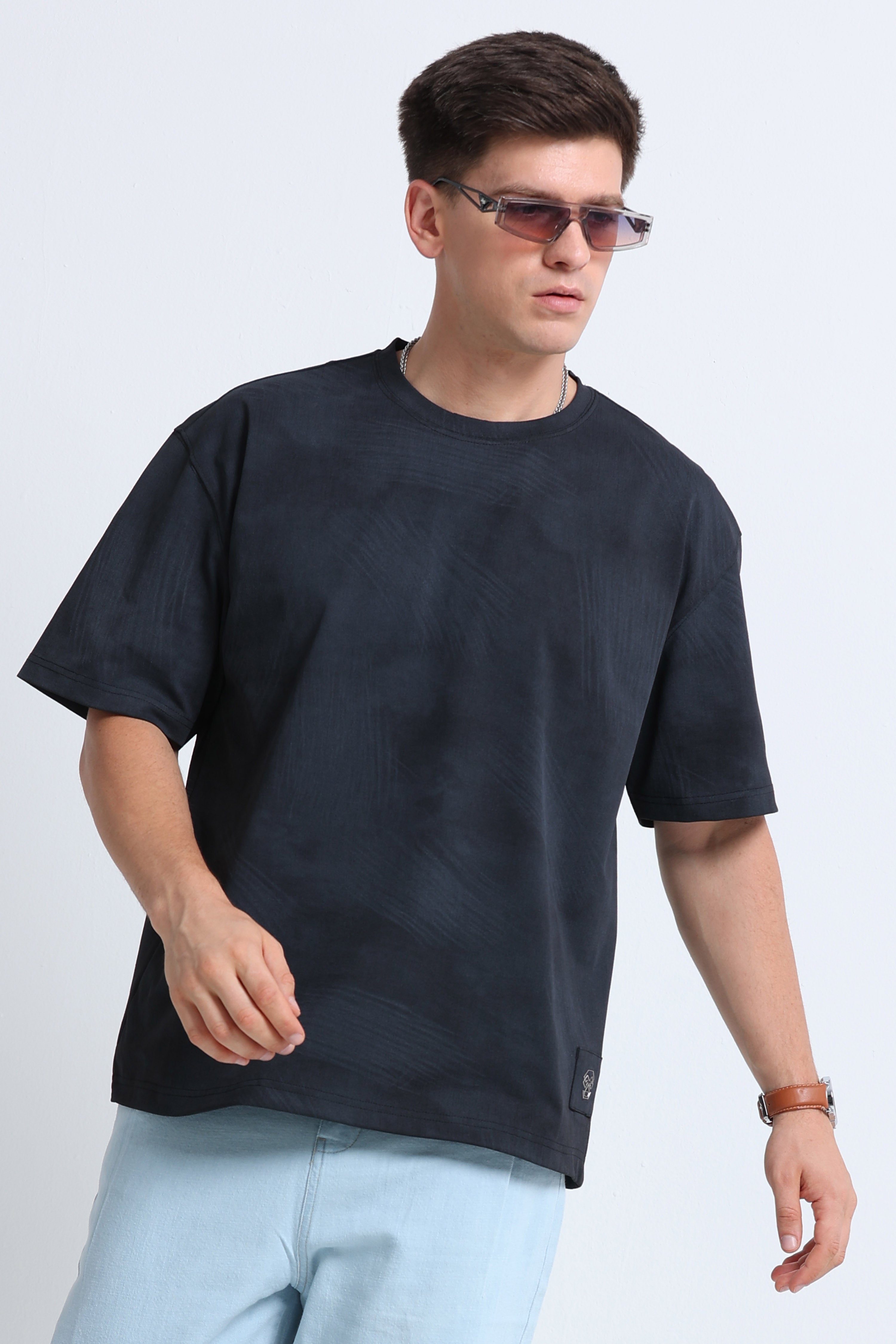 Men Black Oversized T-Shirt
