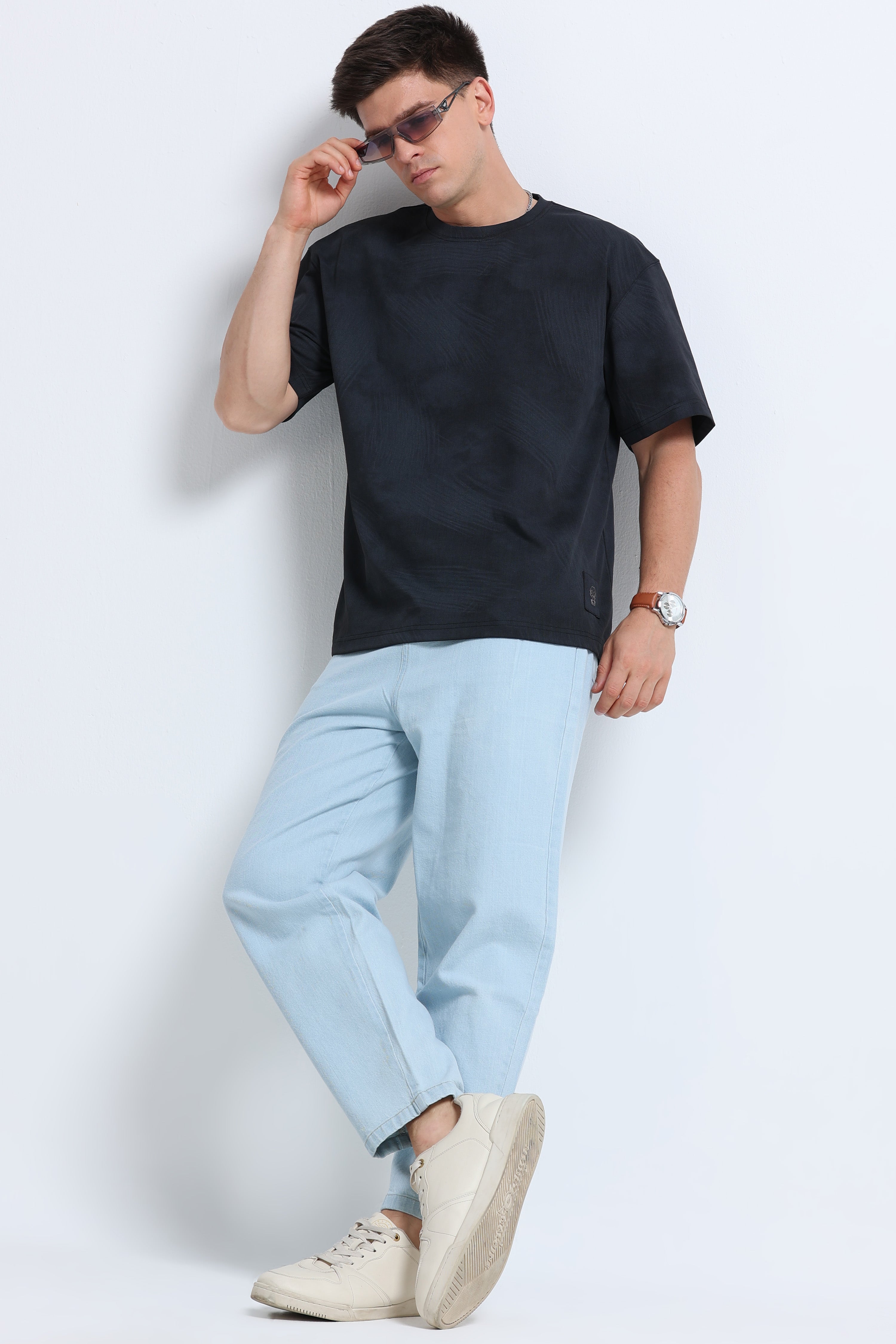 Men Black Oversized T-Shirt
