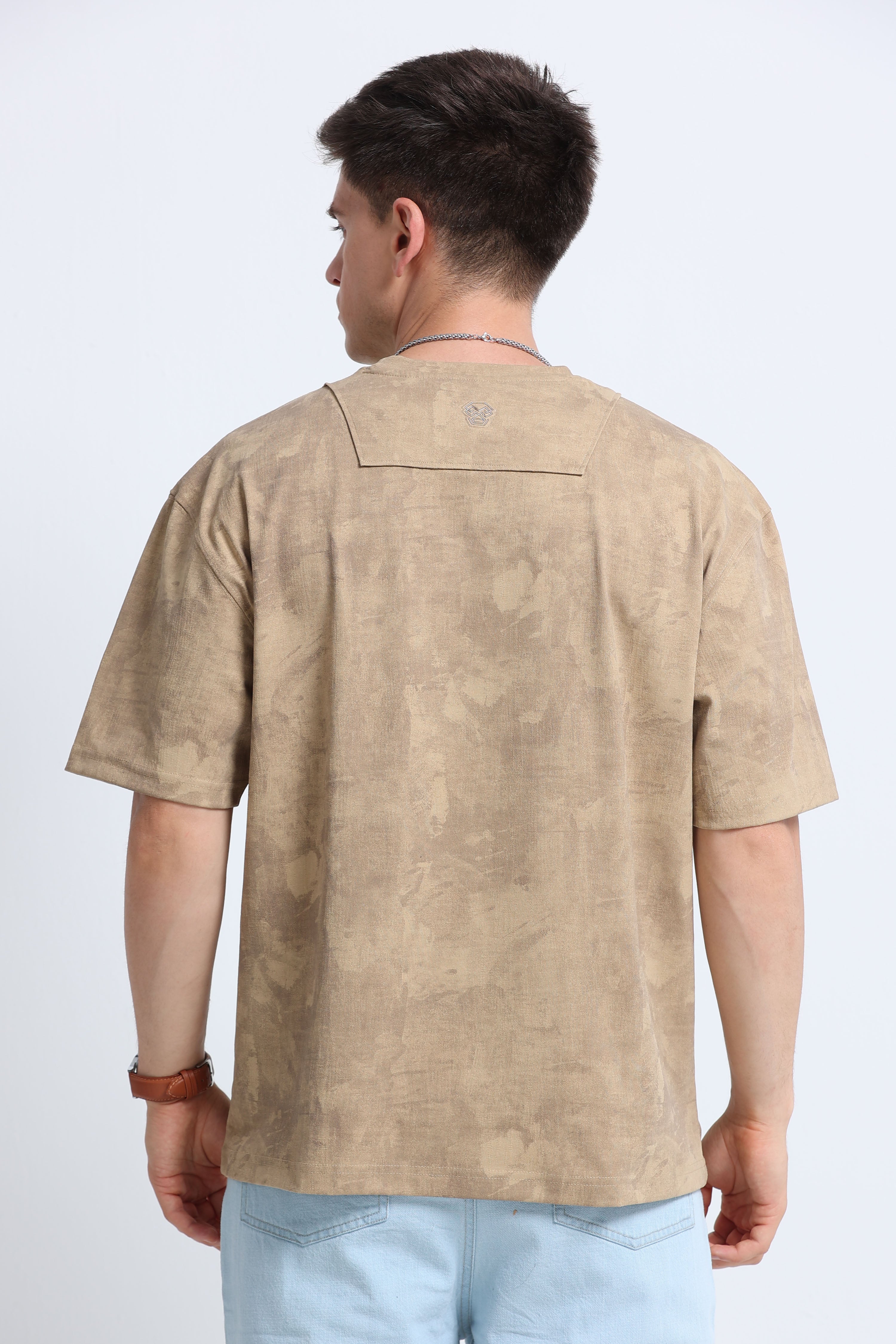Men Beige Streetwear T-Shirt