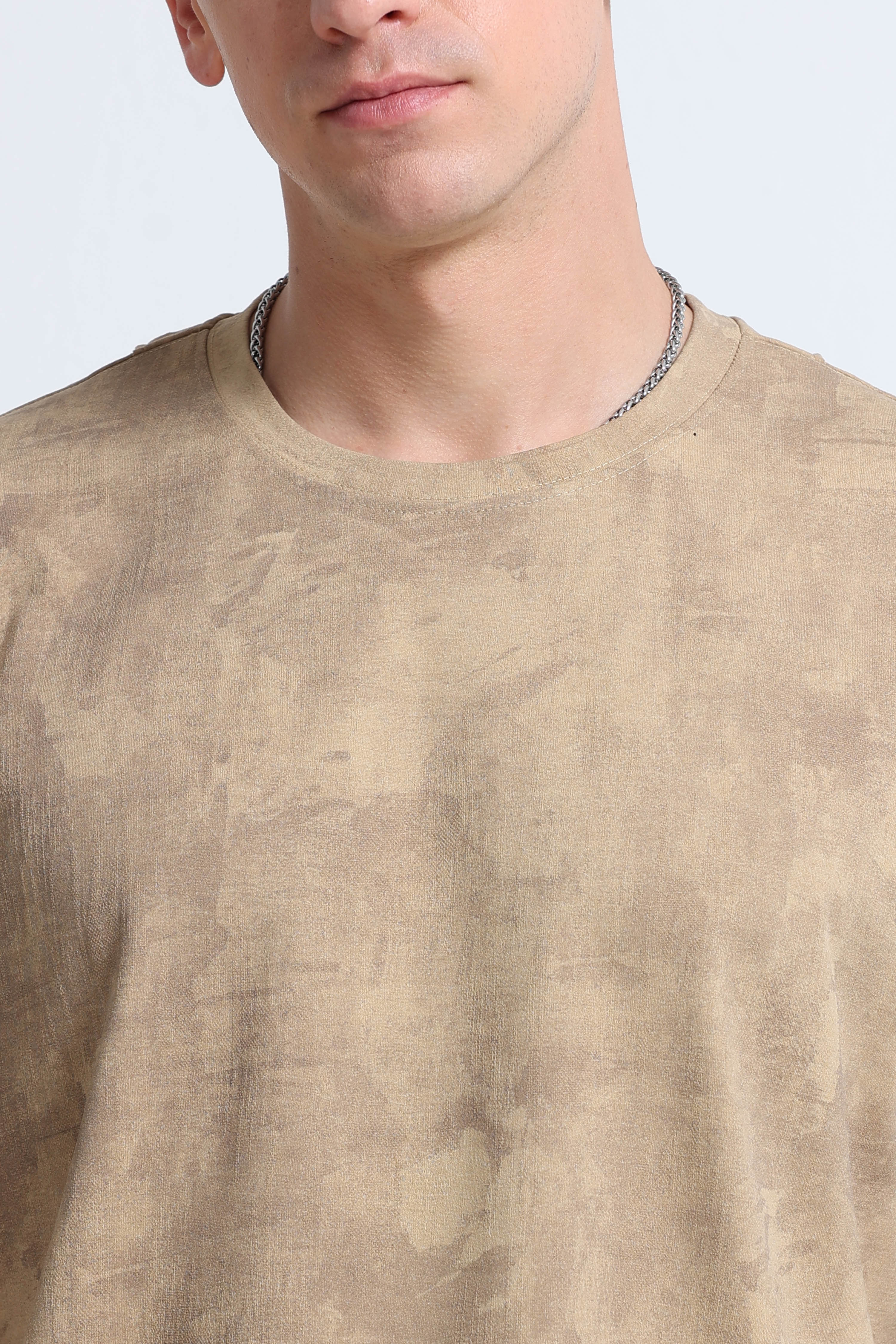 Men Beige Streetwear T-Shirt