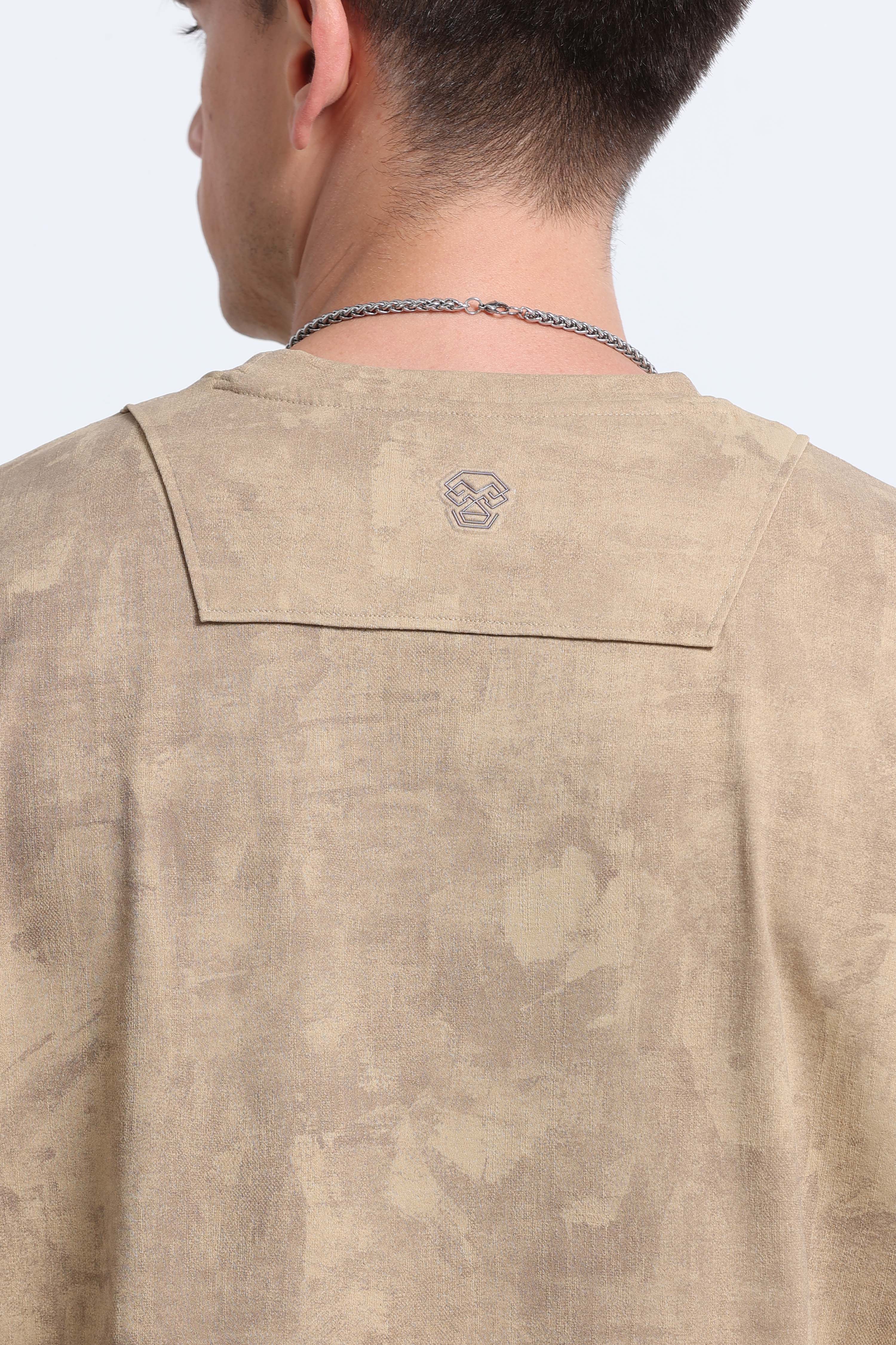Men Beige Streetwear T-Shirt