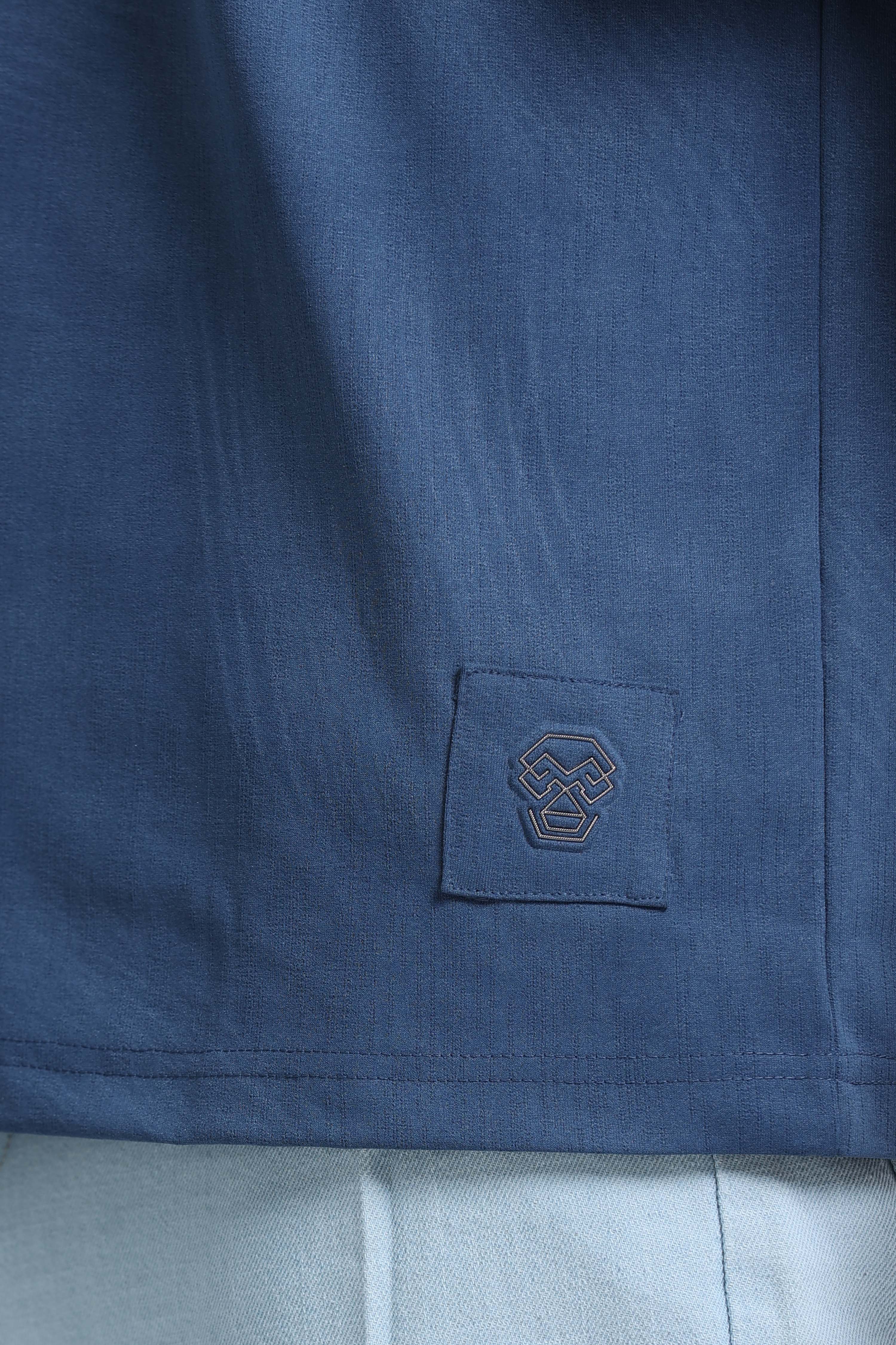 Men Blue Oversized T-Shirt