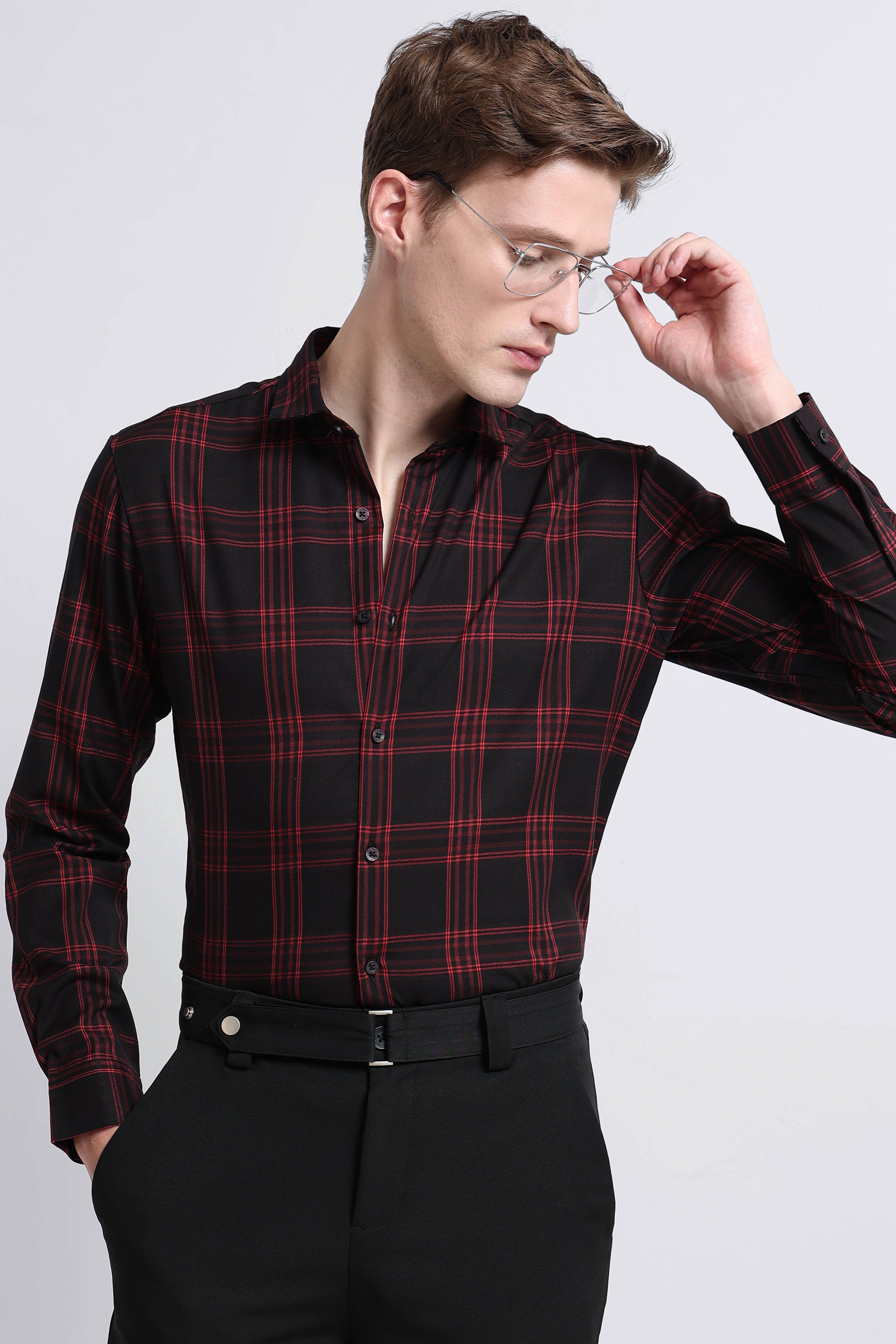 Men Multi Checked Slim Fit Shirt