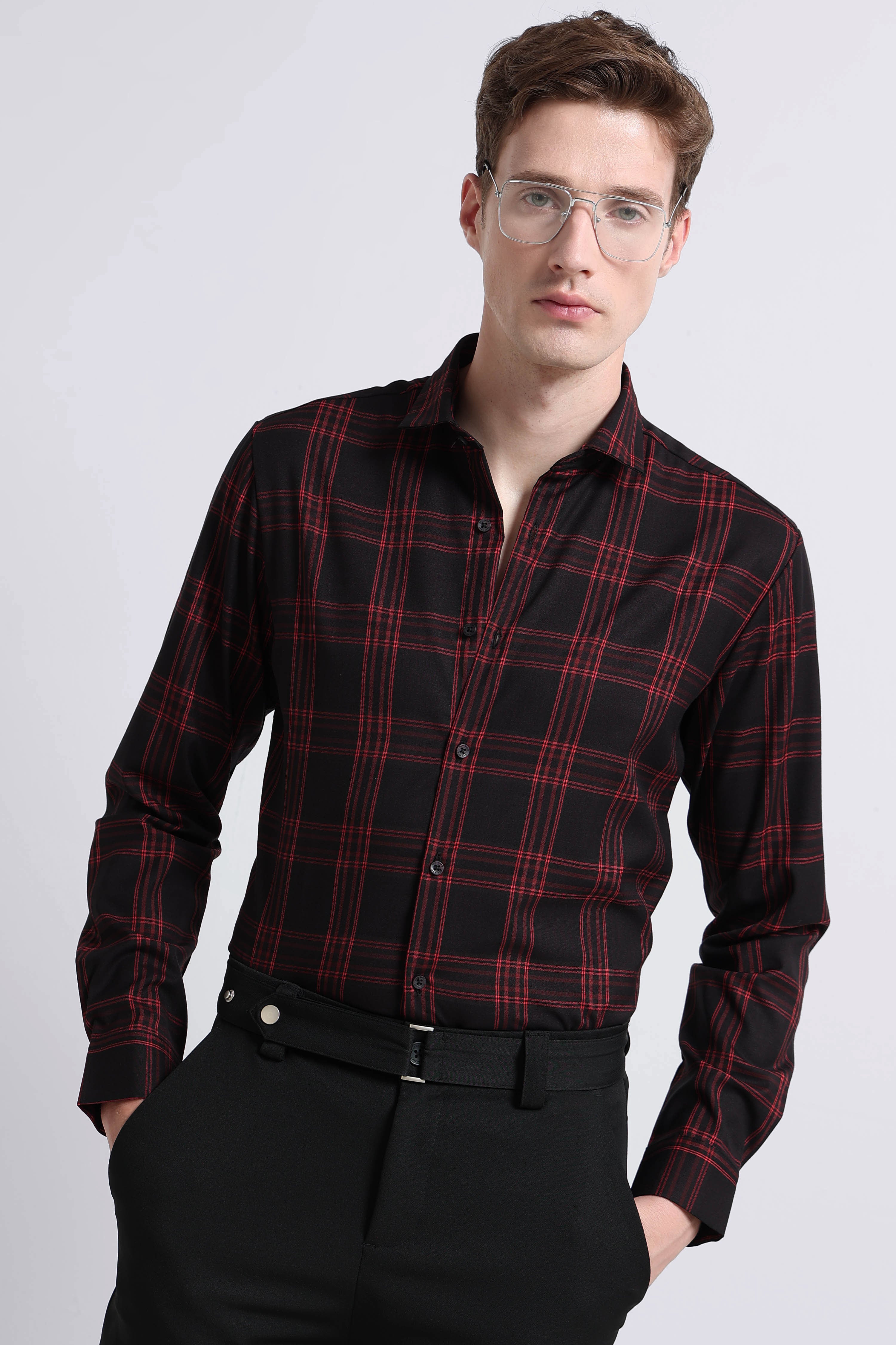 Men Multi Checked Slim Fit Shirt