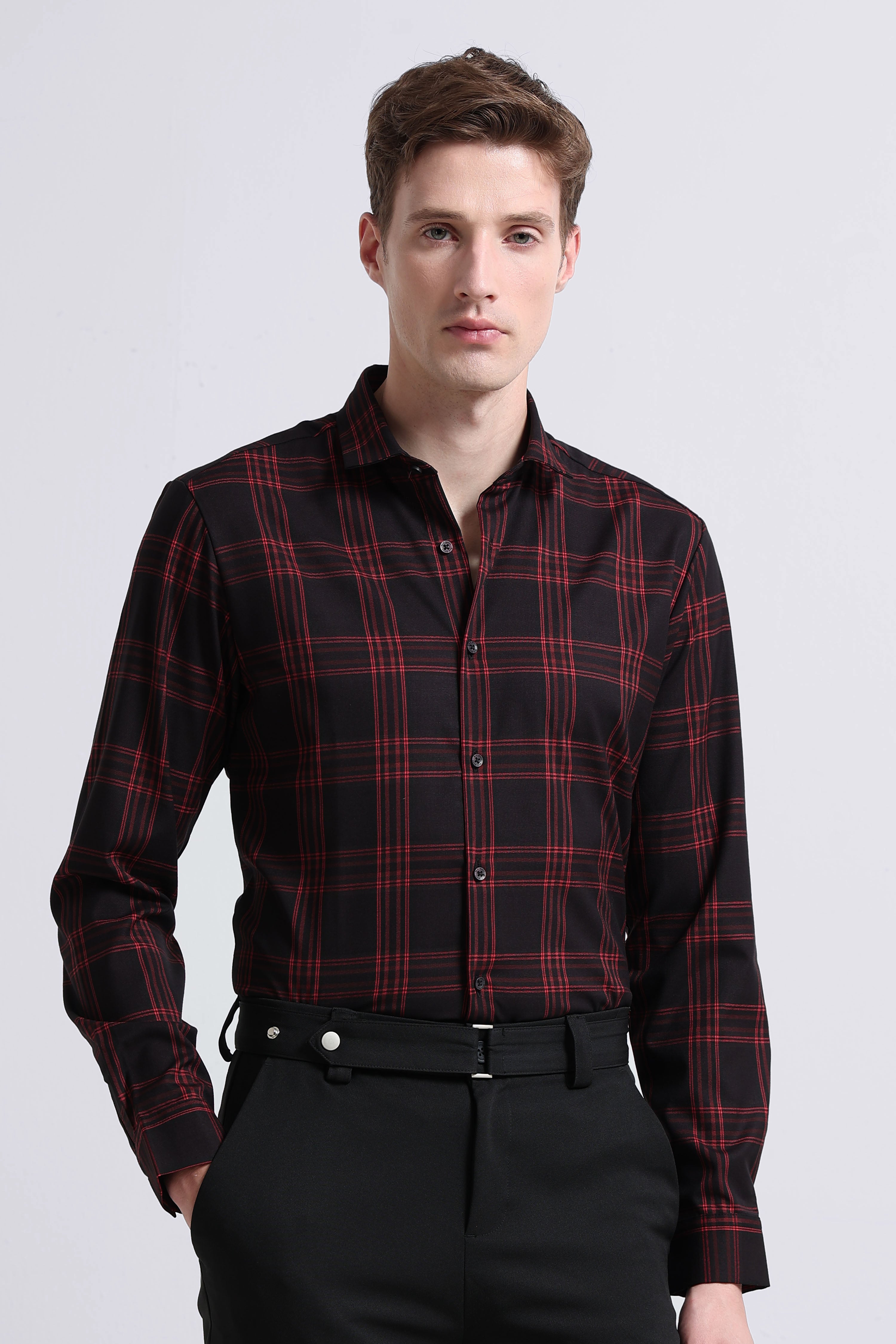 Men Multi Checked Slim Fit Shirt
