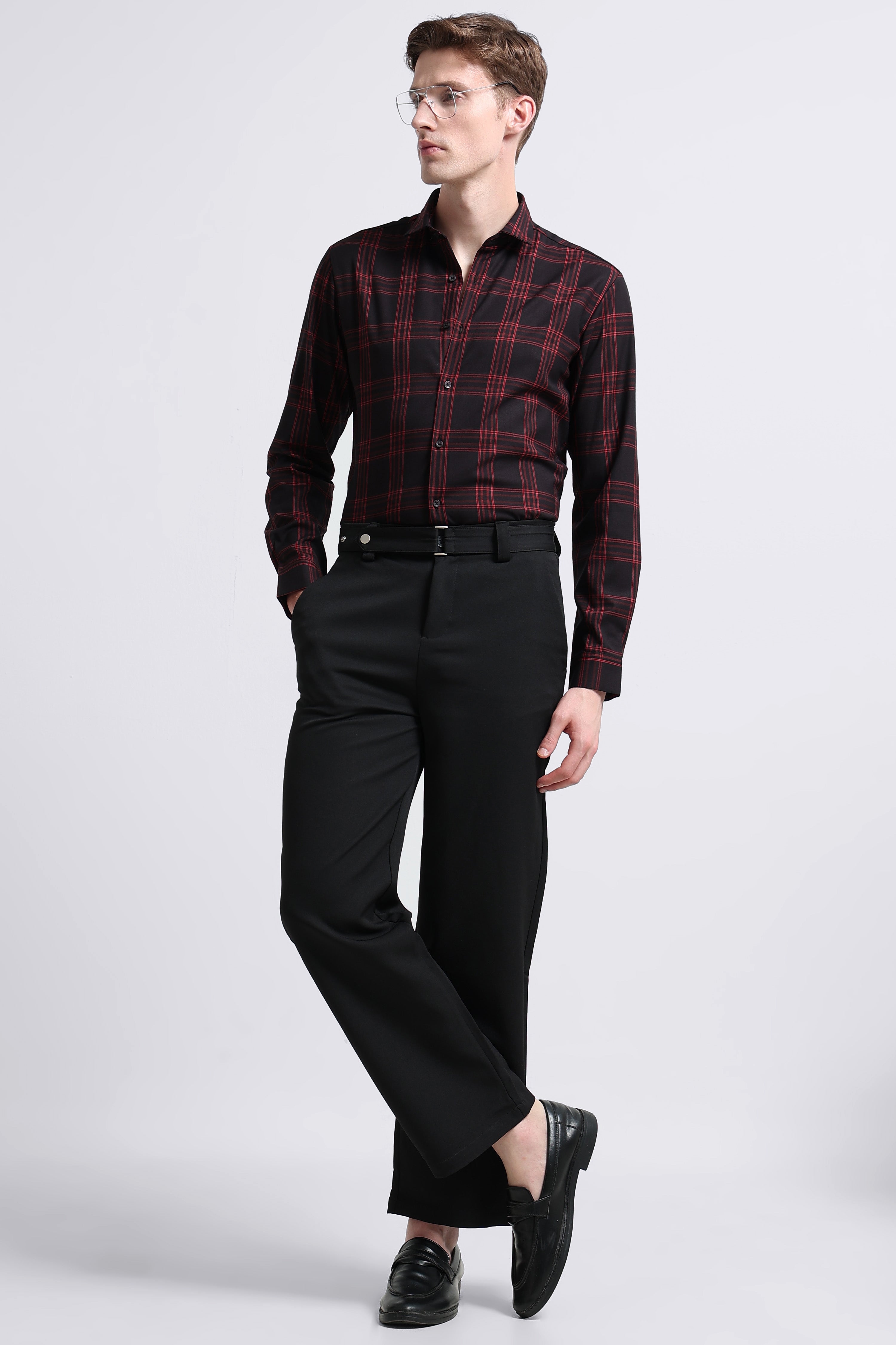 Men Multi Checked Slim Fit Shirt