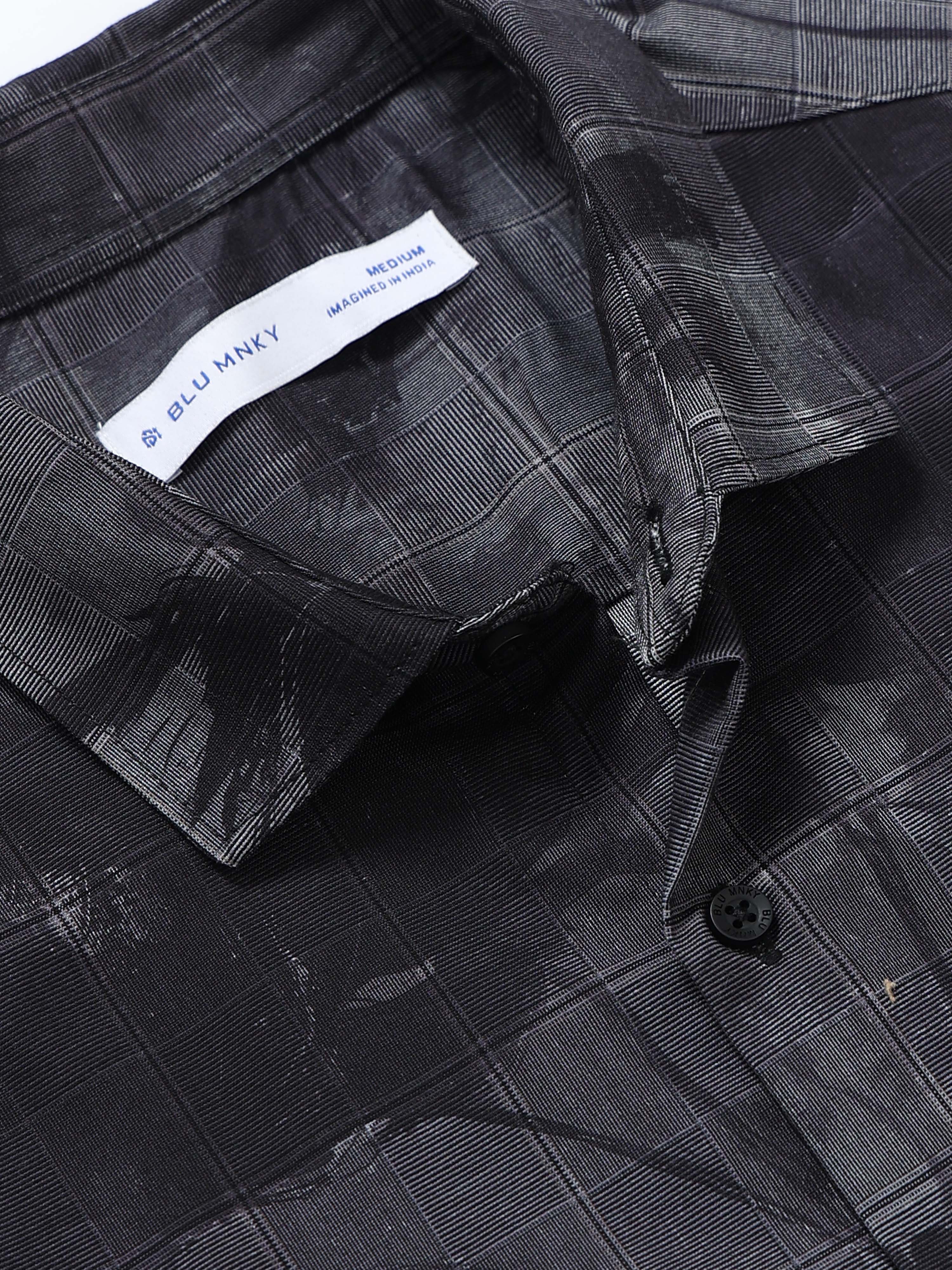 Men Grey Digital Print Shirt