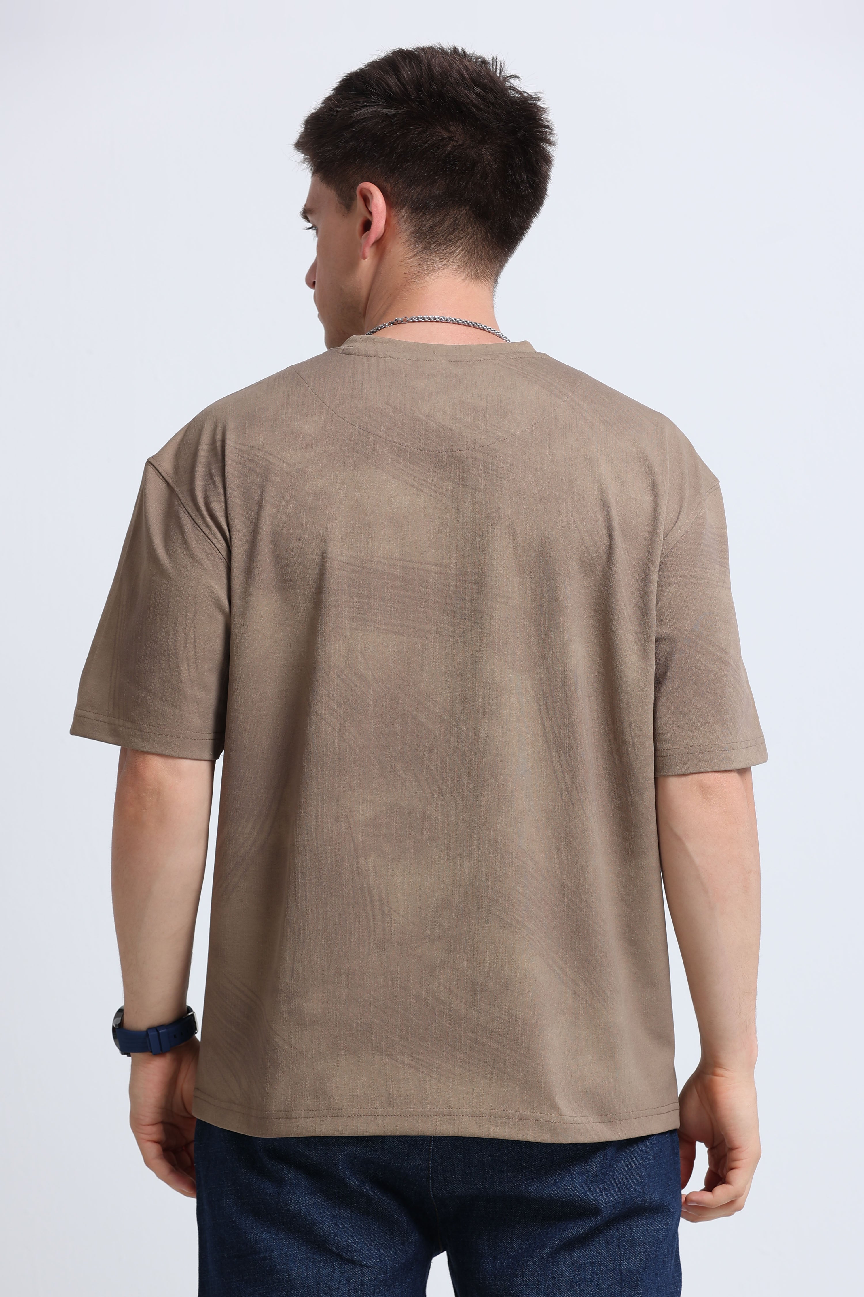 Men Khaki Oversized T-Shirt