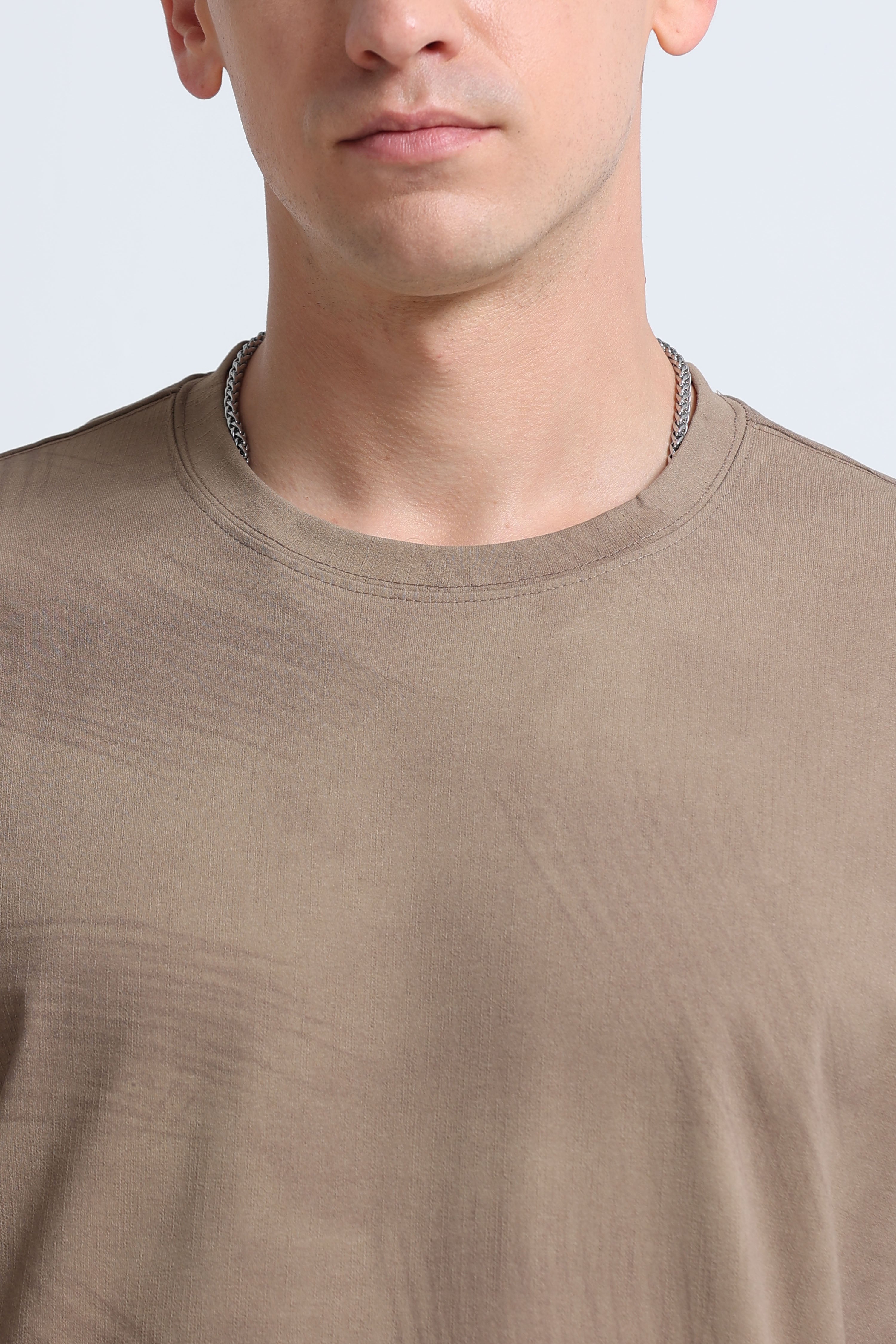 Men Khaki Oversized T-Shirt