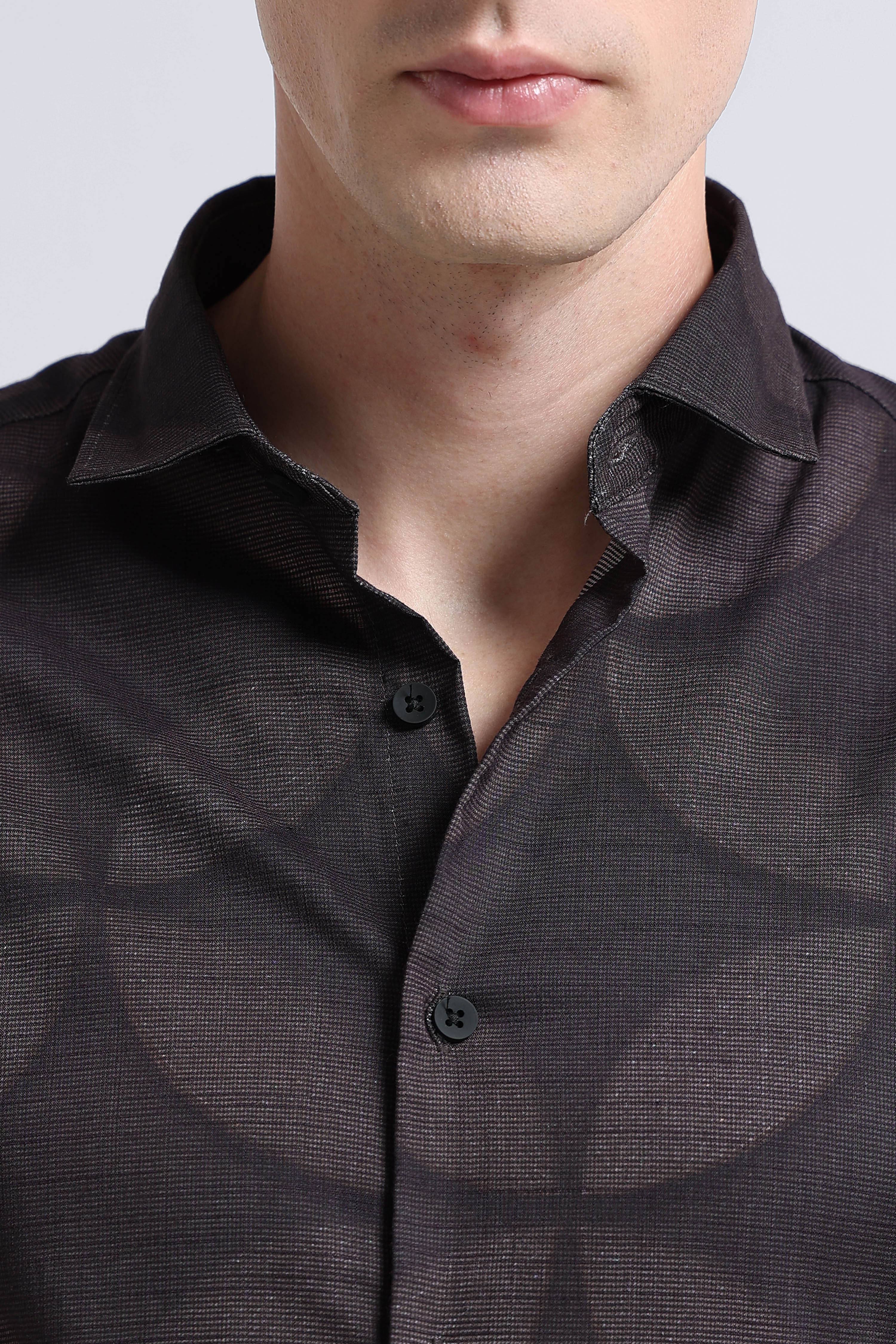 Men Brown Printed Cotton Blend Shirt